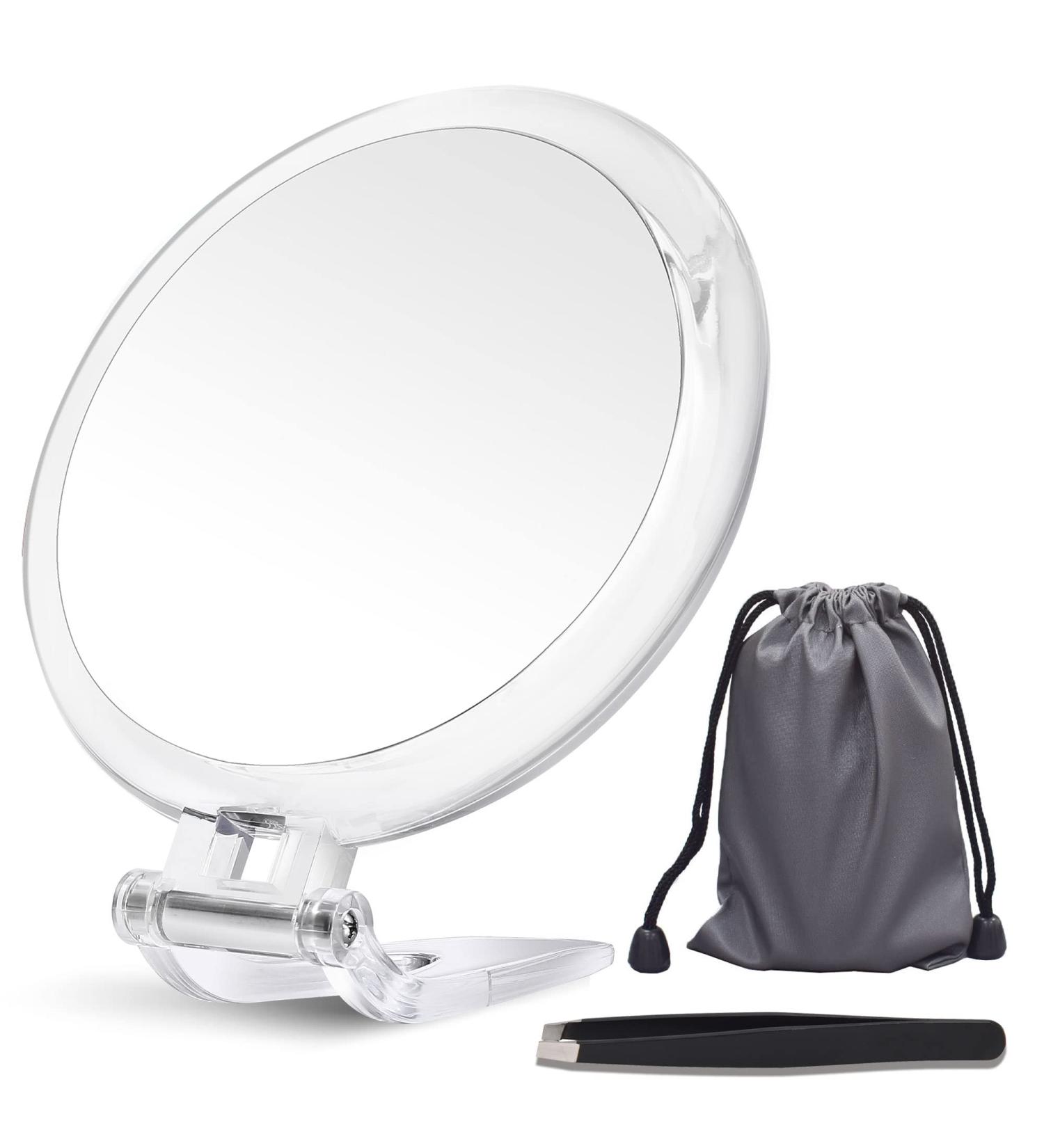 5-Inch 20X Magnifying Mirror | Two-Sided Makeup Mirror with 20X/1X Magnification | Folding Mirror for Makeup, Tweezing, Blackhead & Blemish Removal - Buy Online on GoSupps.com