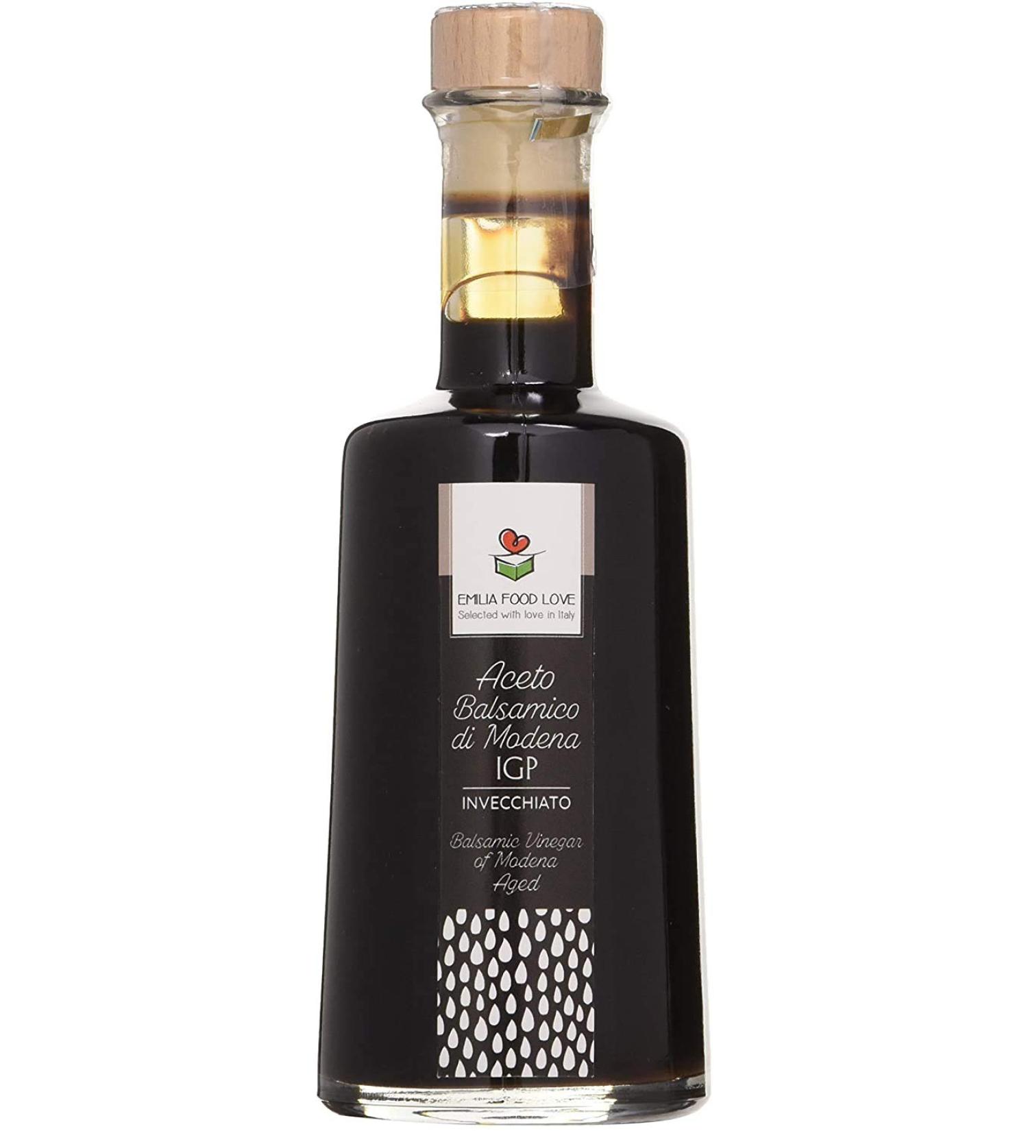 EMILIA FOOD LOVE Balsamic Vinegar of Modena Aged PGI - Made in Italy - Aceto Balsamico di Modena IGP Invecchiato - Buy Online on GoSupps.com