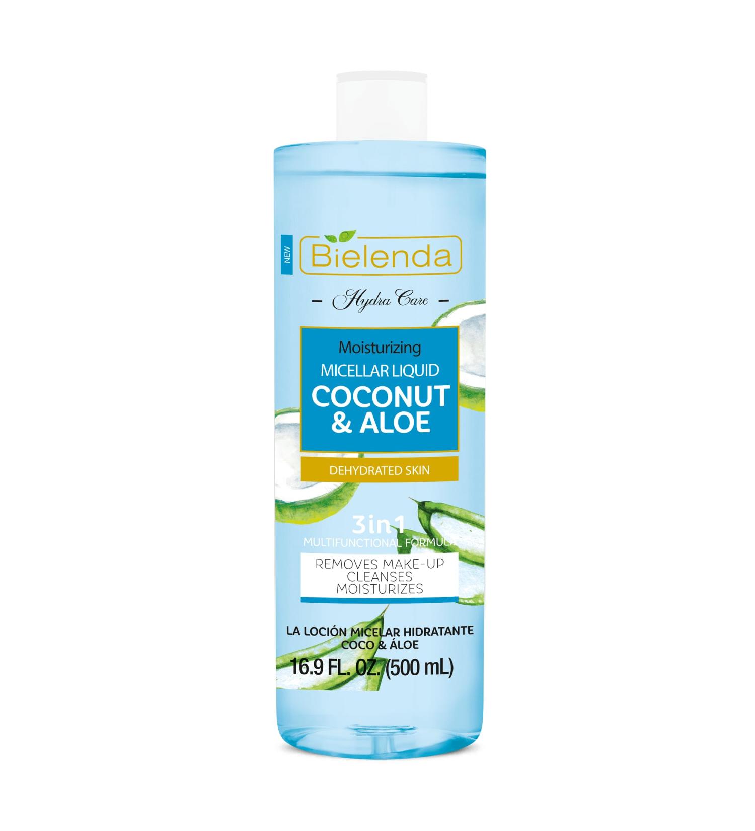Hydra Care Coconut and Aloe Moisturizing Micellar Liquid for Dry and Dehydrated Skin Bielenda