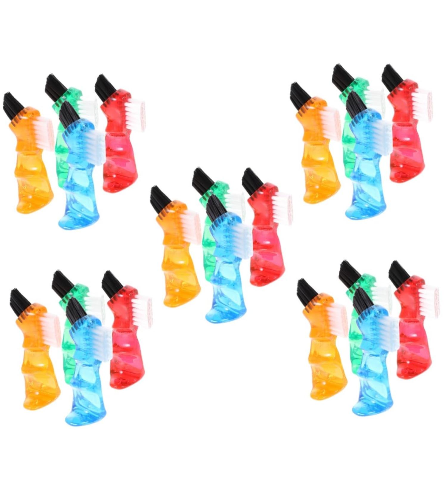 Fomiyes 20pcs Prosthesis Toothbrush - Mini Oral Care Brush for Home & Travel - Portable Cleaning for Dental Prosthetics - Assorted Colors (5 Pack) - Buy Online on GoSupps.com