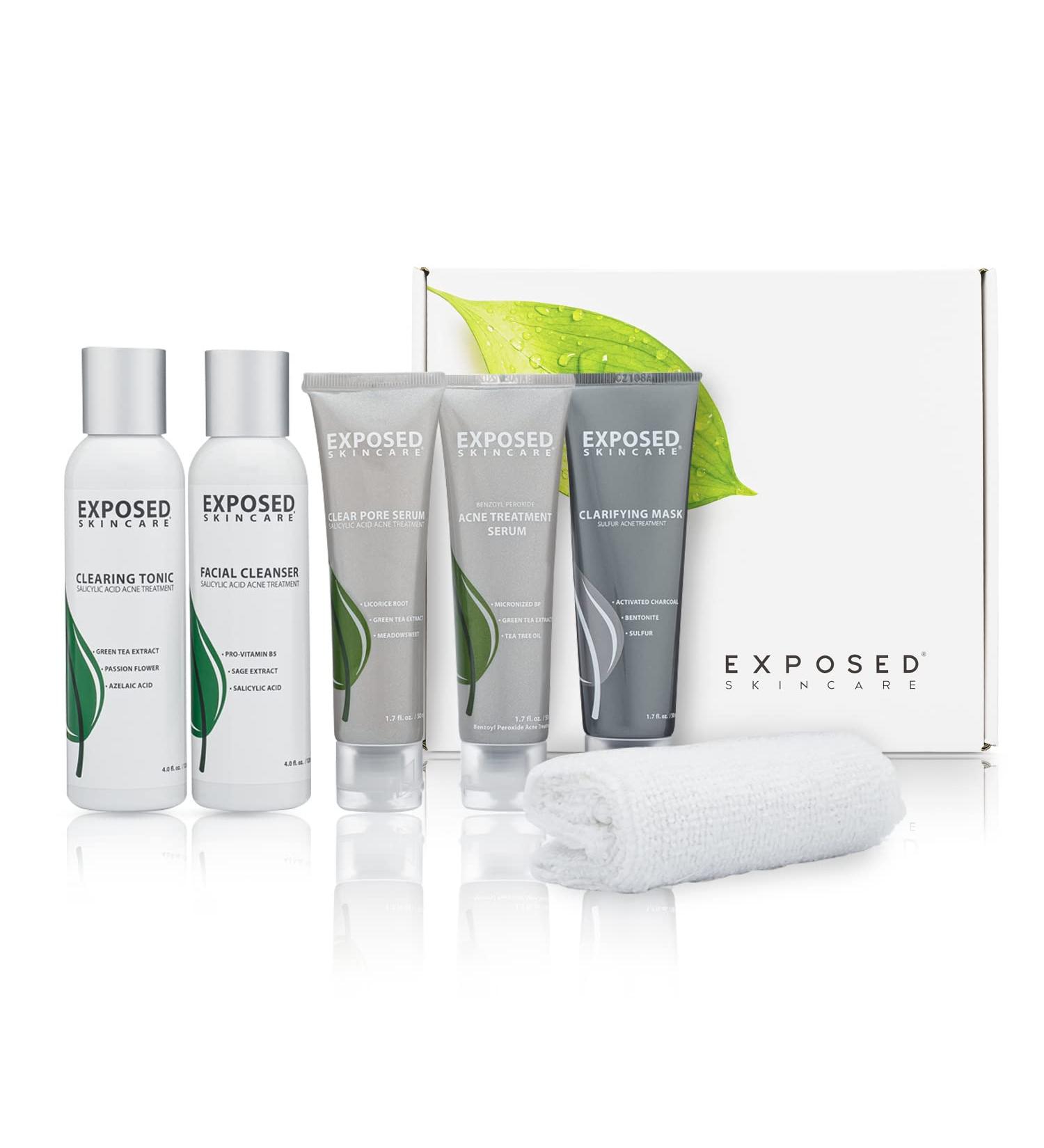 Exposed Skin Care Acne Treatment Kit - Complete Natural Solution for All Ages and Skin Types - Buy Online on GoSupps.com