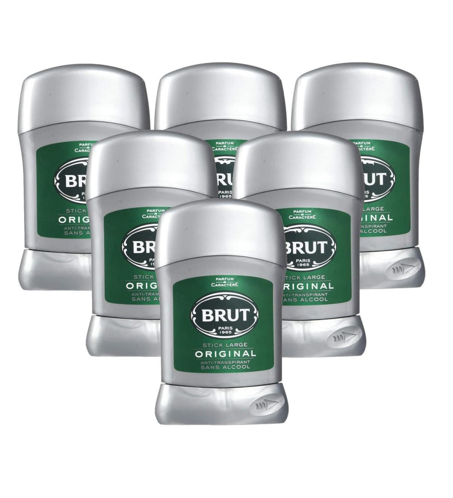 6 x Brut Anti-transpirant Stick 50 ml - Original