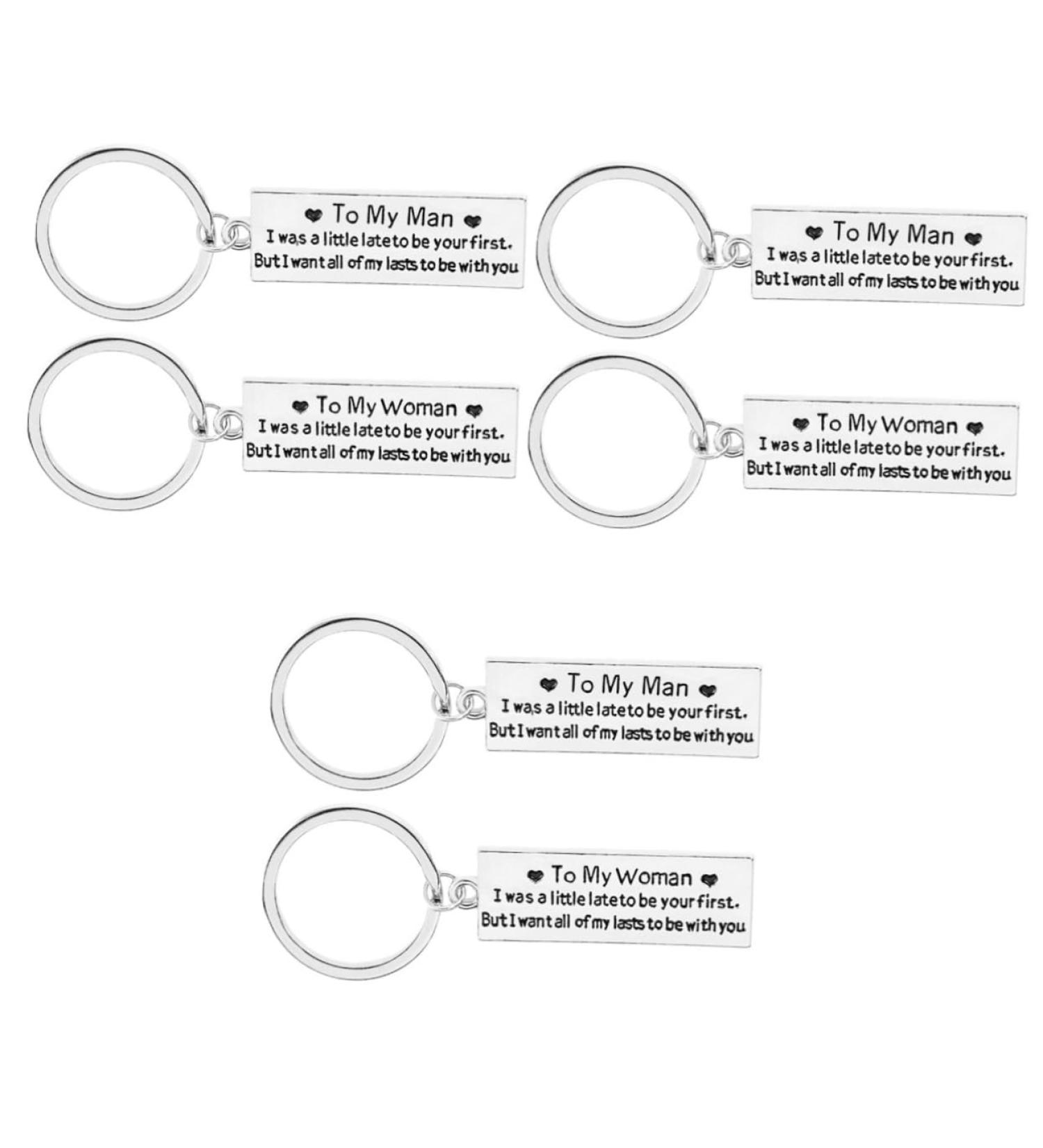 Besportble 2-Part Couples Keychain Set | Perfect Valentine s Day Gift | Unique Keychain Gifts for Couples | Silver Keychains for Him & Her - Buy Online on GoSupps.com