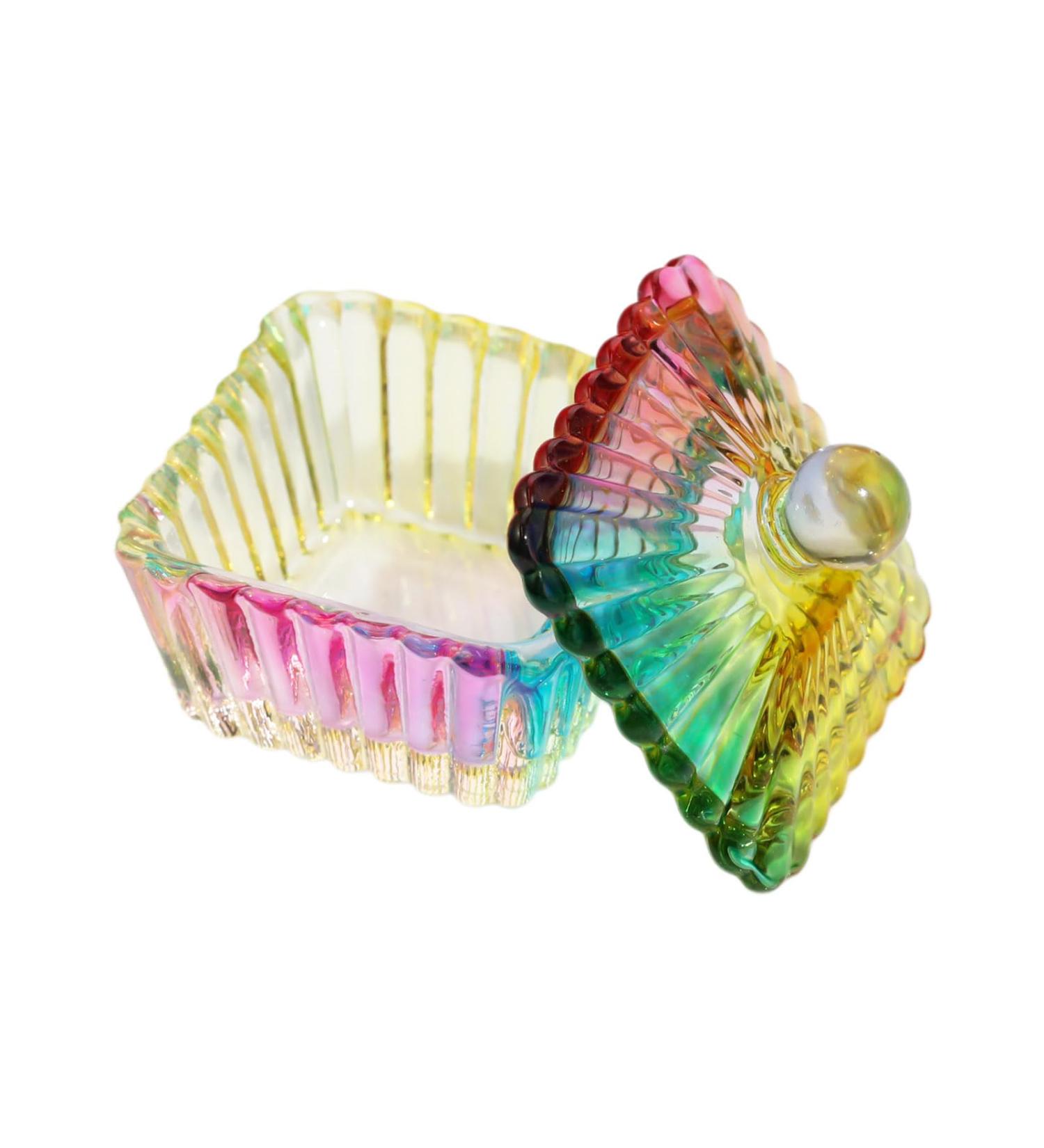 Nails Art Glass Dappen Dish Crystal Glass Dish Nails Art Dappen Dish With Lid Heart Shaped Liquids Crystal Cup - Buy Online on GoSupps.com