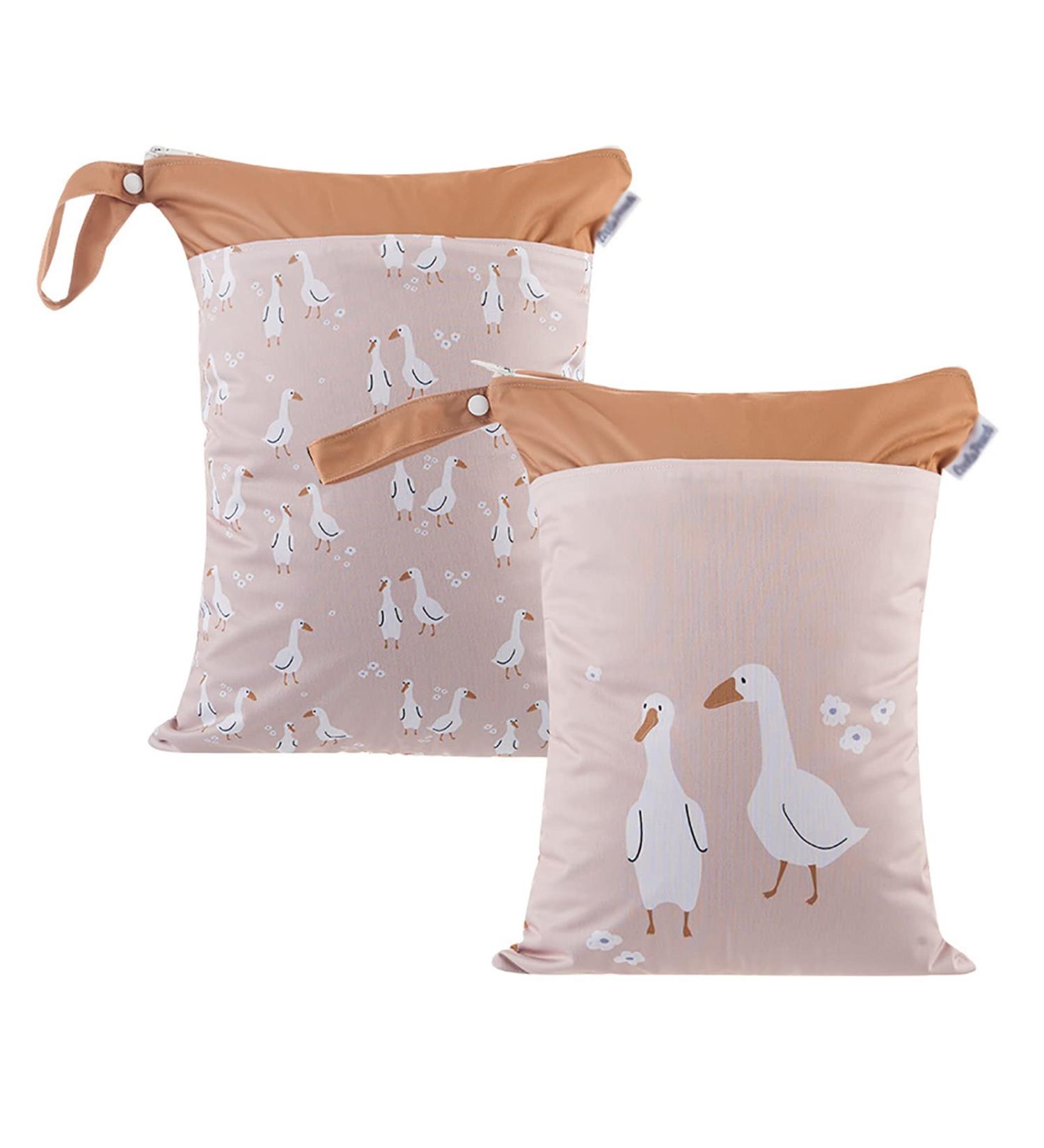 Maeau 2-Piece Wet Bags for Fabric Diapers | Reusable & Waterproof Baby Organizer Bags | 30x40cm - 34 Stylish Patterns - Buy Online on GoSupps.com