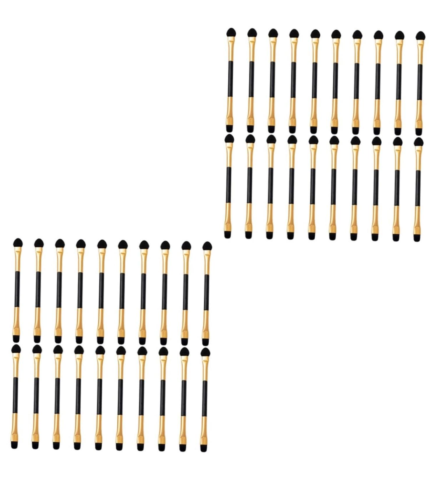 Baluue 40 Pcs Double Ended Eyeshadow Brush Precision Eye Shadow Brush Eye Makeup Tool Eye Brush Eye Makeup Brush Makeup Eyeshadow Brush Eye Makeup Kit Eyeshadow Makeup Brush 12.50X0.50X0.50CMx2pcs Goldenx2pcs - Buy Online on GoSupps.com