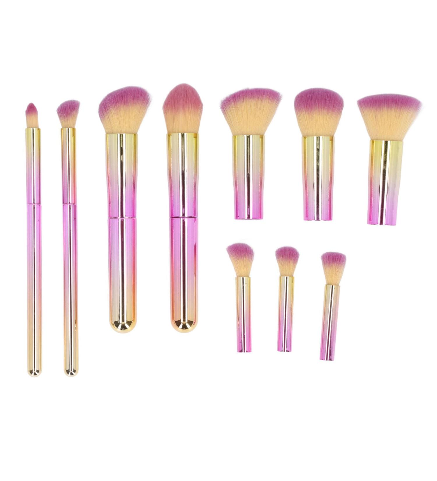 Zetiling 10PCS Makeup Brush Set - Portable Eyebrow Eyeshadow Powder & Concealer Brushes for Flawless Makeup Application - Buy Online on GoSupps.com