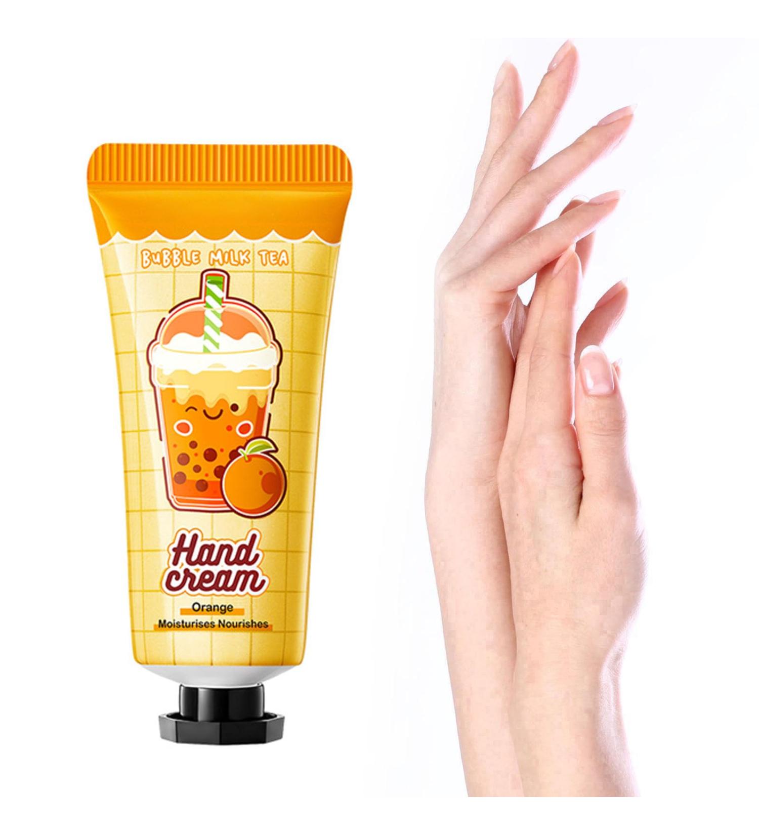 Mini Hand Creams Hand Cream Moisturizing Cream Repairing Hand Cream Hand Cream Gift Idea Valentine's Day Birthday Gift for Women Men (Orange) - Buy Online on GoSupps.com