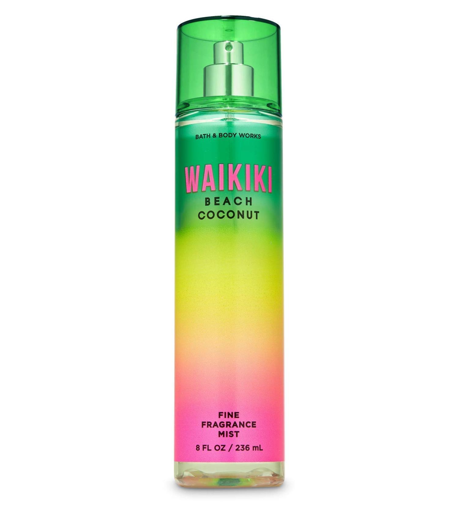 Bath and Body Works WAIKIKI - BEACH COCONUT Fine Fragrance Mist 8 Fluid Ounce (2019 Edition) Coconut Fresh