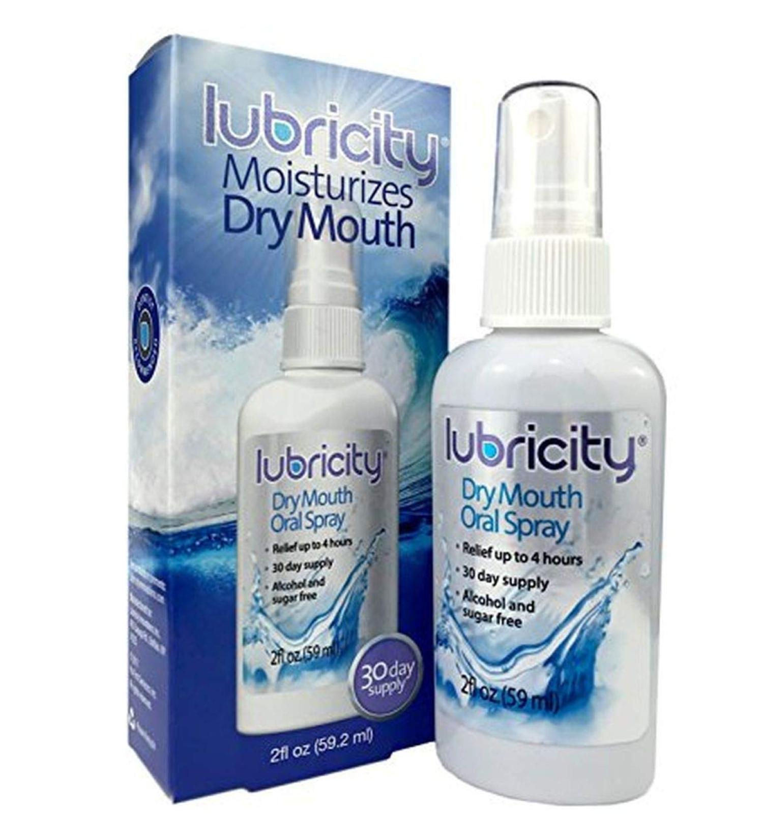 Lubricity Dry Mouth Oral Spray for Symptomatic Relief of Dry Mouth, Flavorless - 2 oz, 30 Day Supply