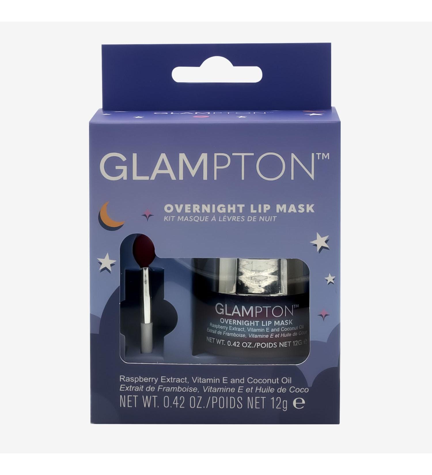 Glampton Overnight Lip Mask Raspberry 0.42 oz Intense Repair Non-Greasy