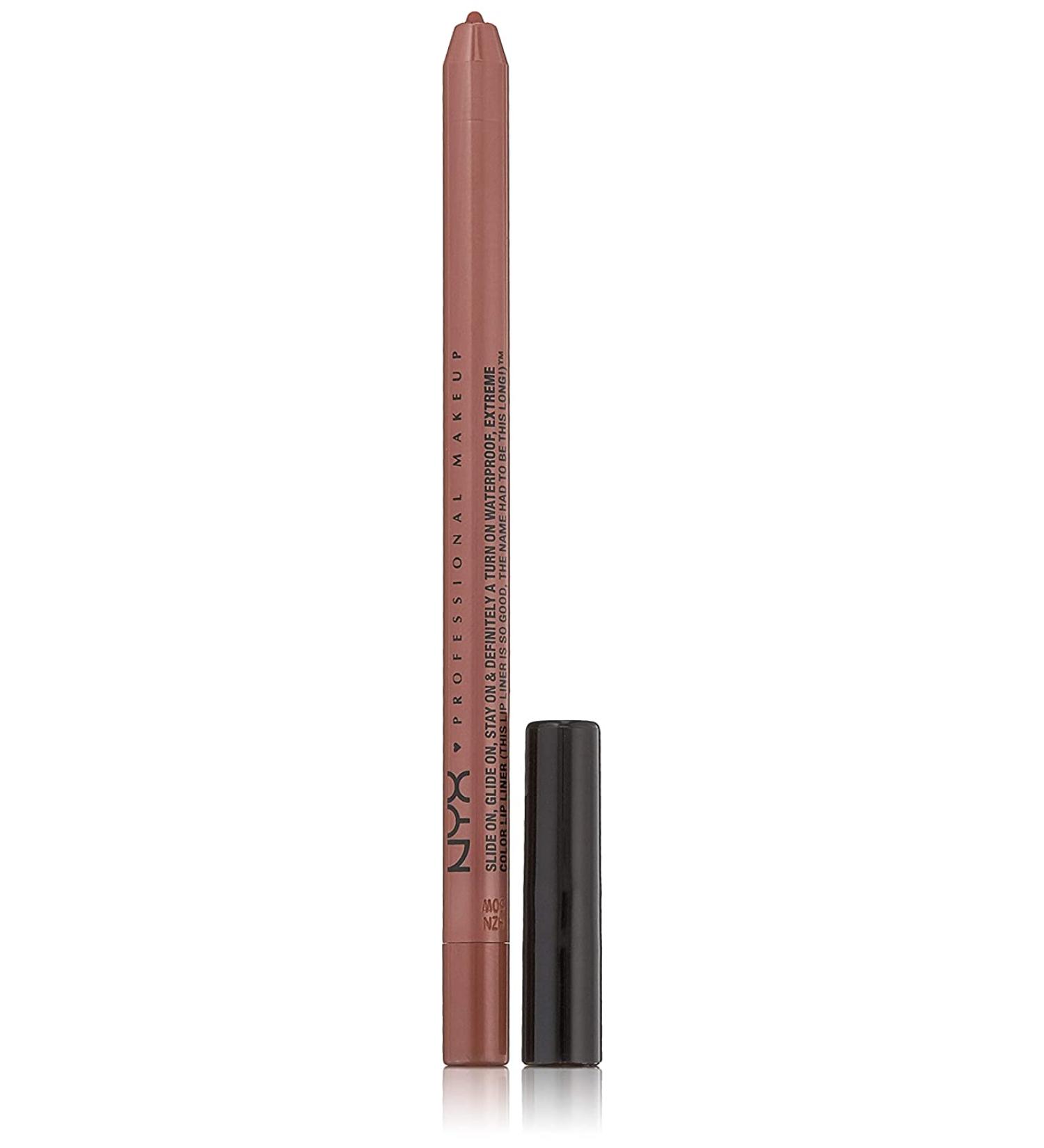 NYX Slide On Lip Pencil - Beyond Nude: Warm Brown Lip Liner - Buy Online on GoSupps.com