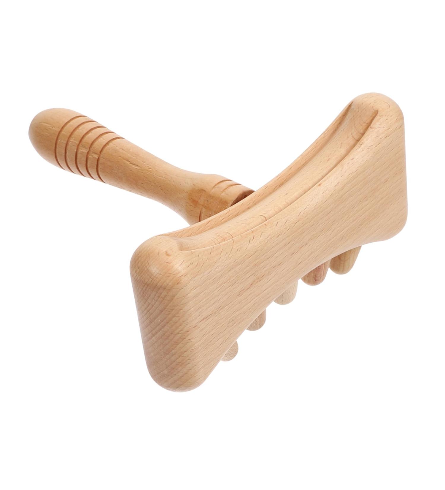 Lurrose Facial Tools - 1 Piece Handwood Gua Sha Massage Tool for Relaxation & Beauty - Manual Beech Massage Stick for Glowing Skin - Buy Online on GoSupps.com