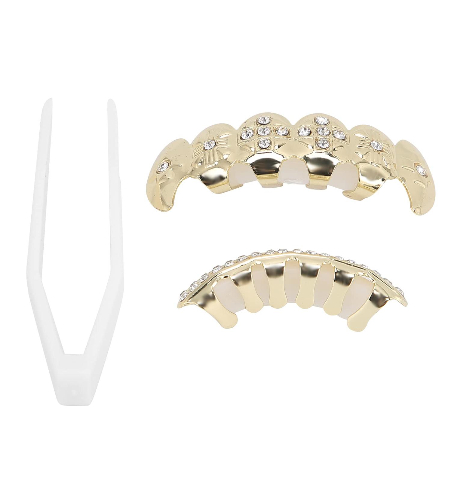 Restokki Hip Hop Braces - Brass Material Multipurpose Portable for Music Concerts & Halloween Parties (Gold) - Buy Online on GoSupps.com