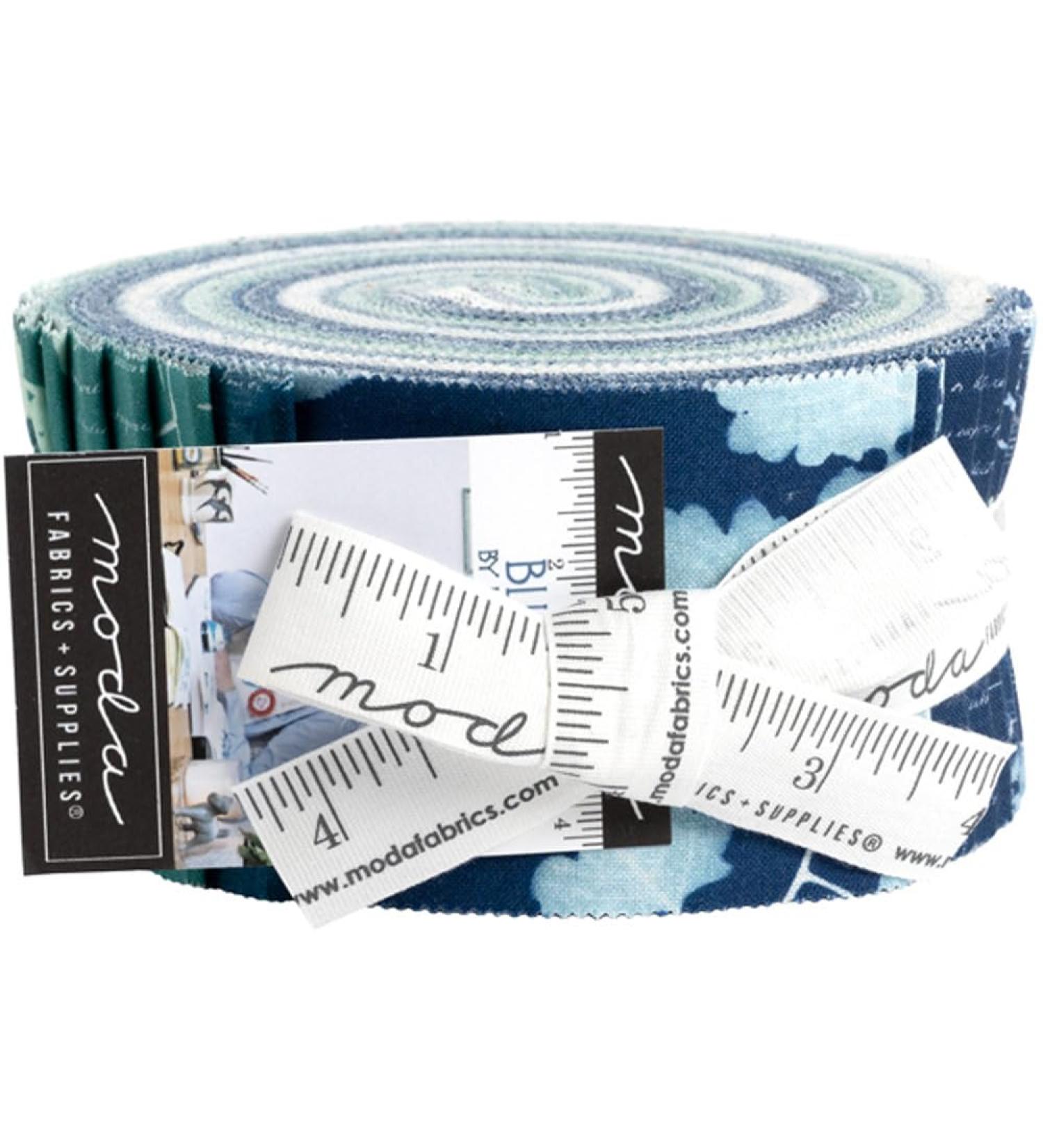 Janet Clare Bluebell Jelly Roll 40 2.5-inch Strips Moda Fabrics 16960JR