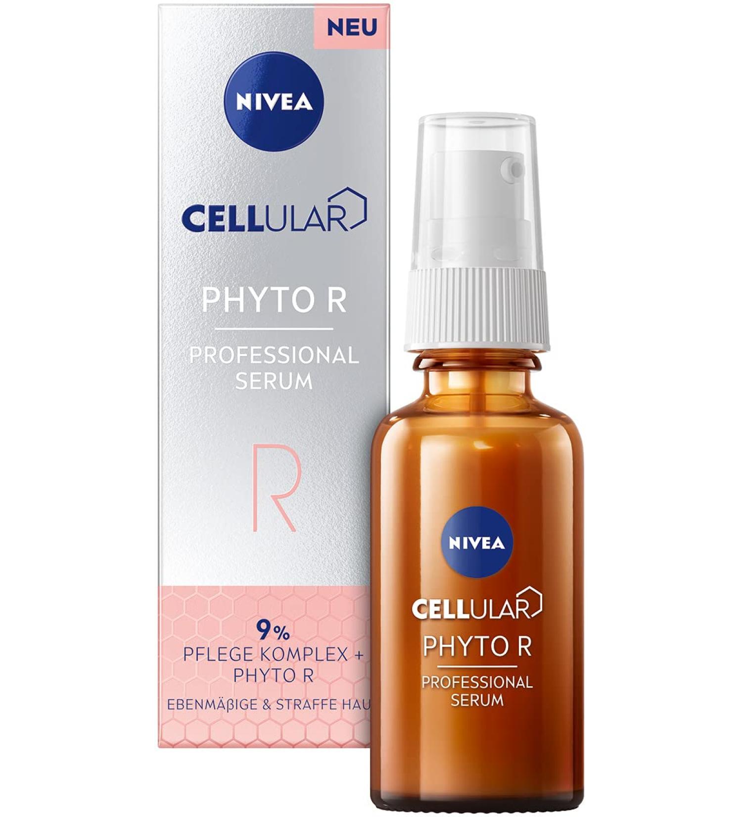 Beiersdorf NIVEA Cellular Professional Serum Phyto R 30 ml plantbased alternative to retinol serum moisturizing antiwrinkle serum for a more even complexion - Buy Online on GoSupps.com