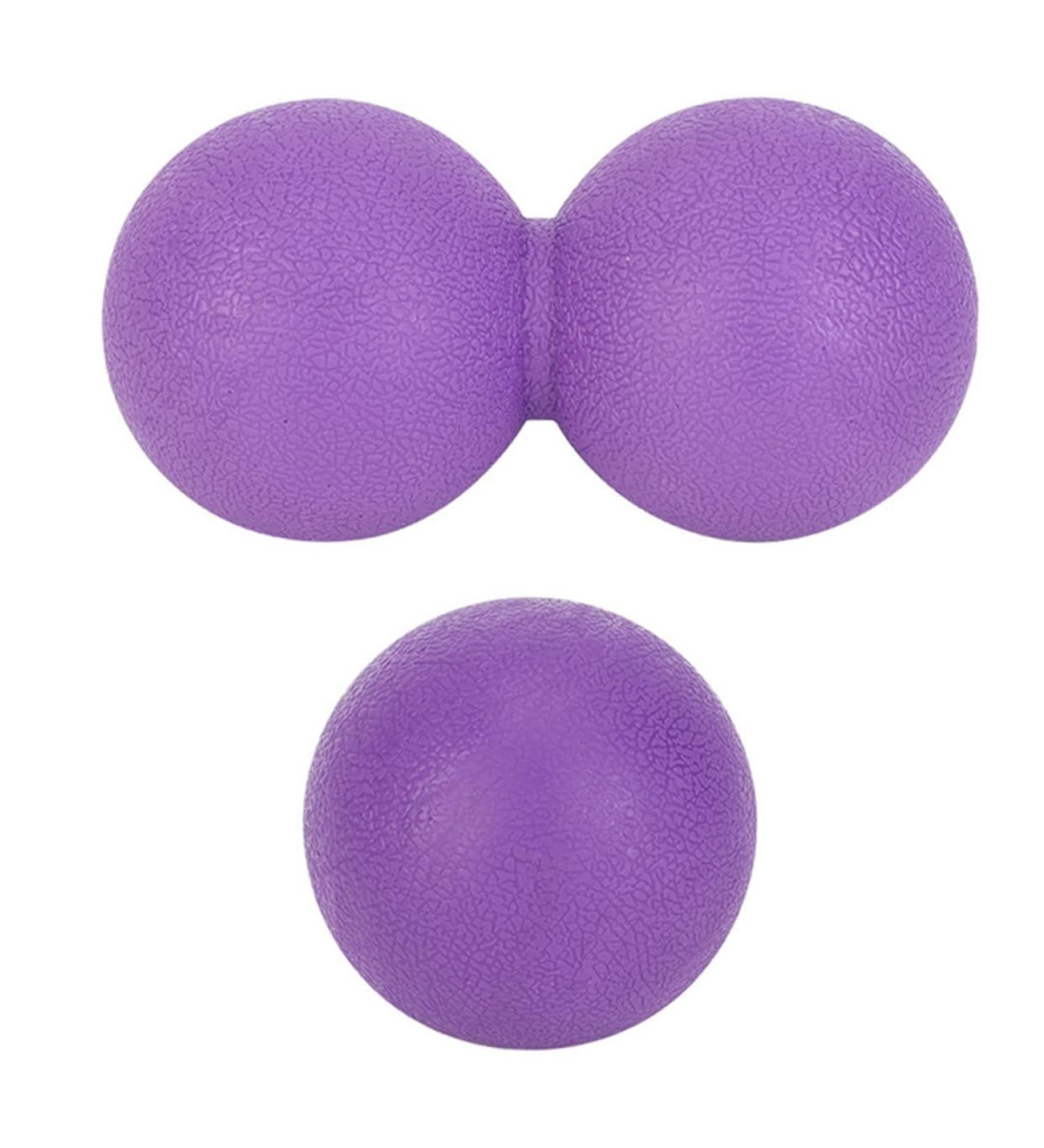 Beavorty Peanut Yoga Massage Ball & Roller - Double Muscle Relief & Lacrosse Trainer - Violet - Buy Online on GoSupps.com