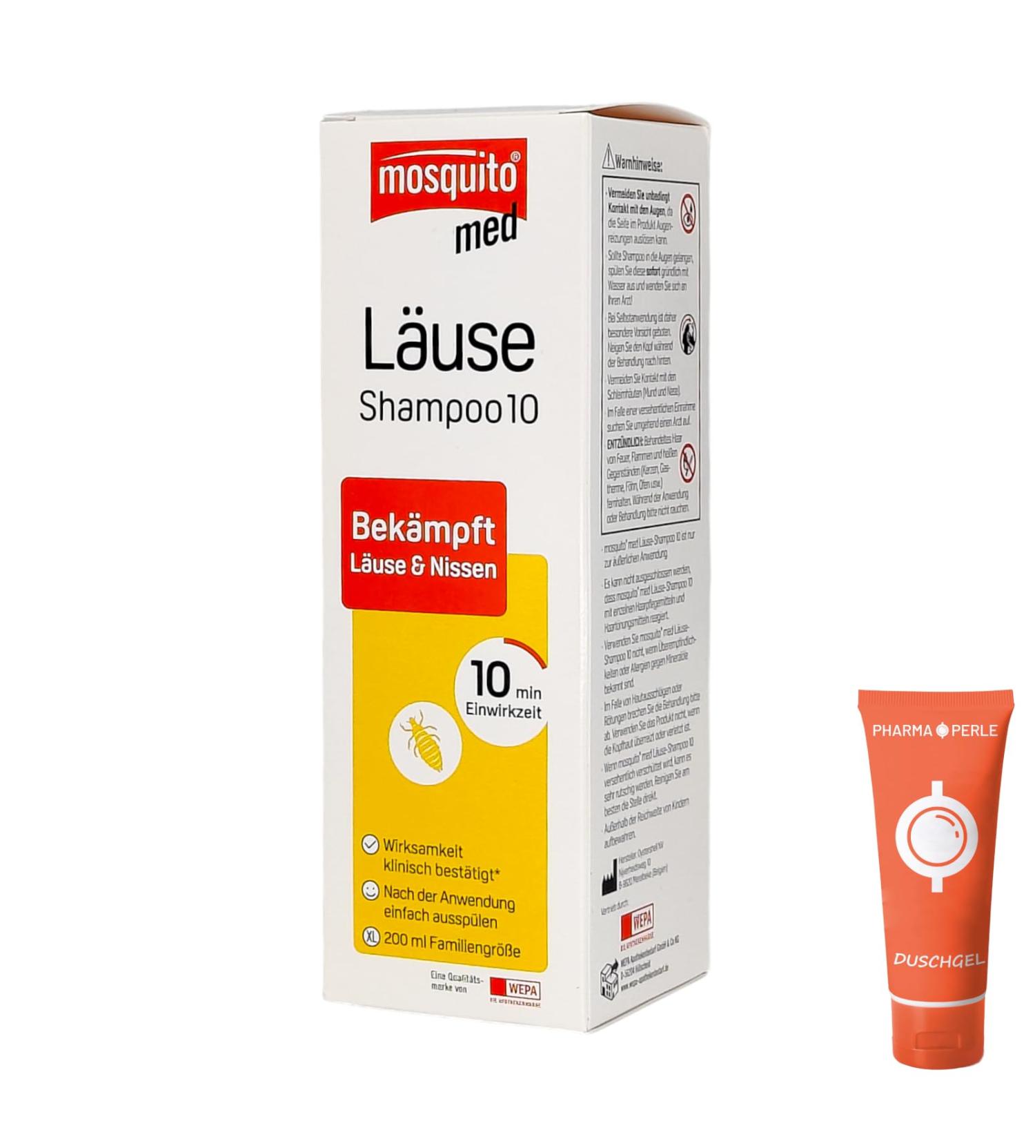 Mosquito Med Lice Shampoo 200 ml - Effective Head Lice Treatment Family Size Savings Set Free Pharma Pearl Giveaway - Buy Online on GoSupps.com