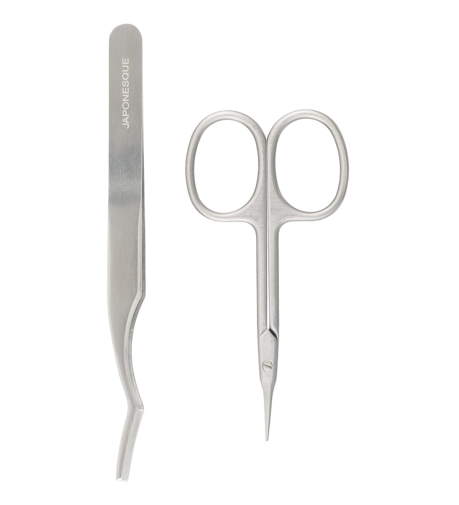 JAPONESQUE False Eyelash Applicator Kit | Stainless Steel Scissors & Tweezers for Easy Application | Perfect for Strip & Cluster Lashes | International Shipping Available - Buy Online on GoSupps.com