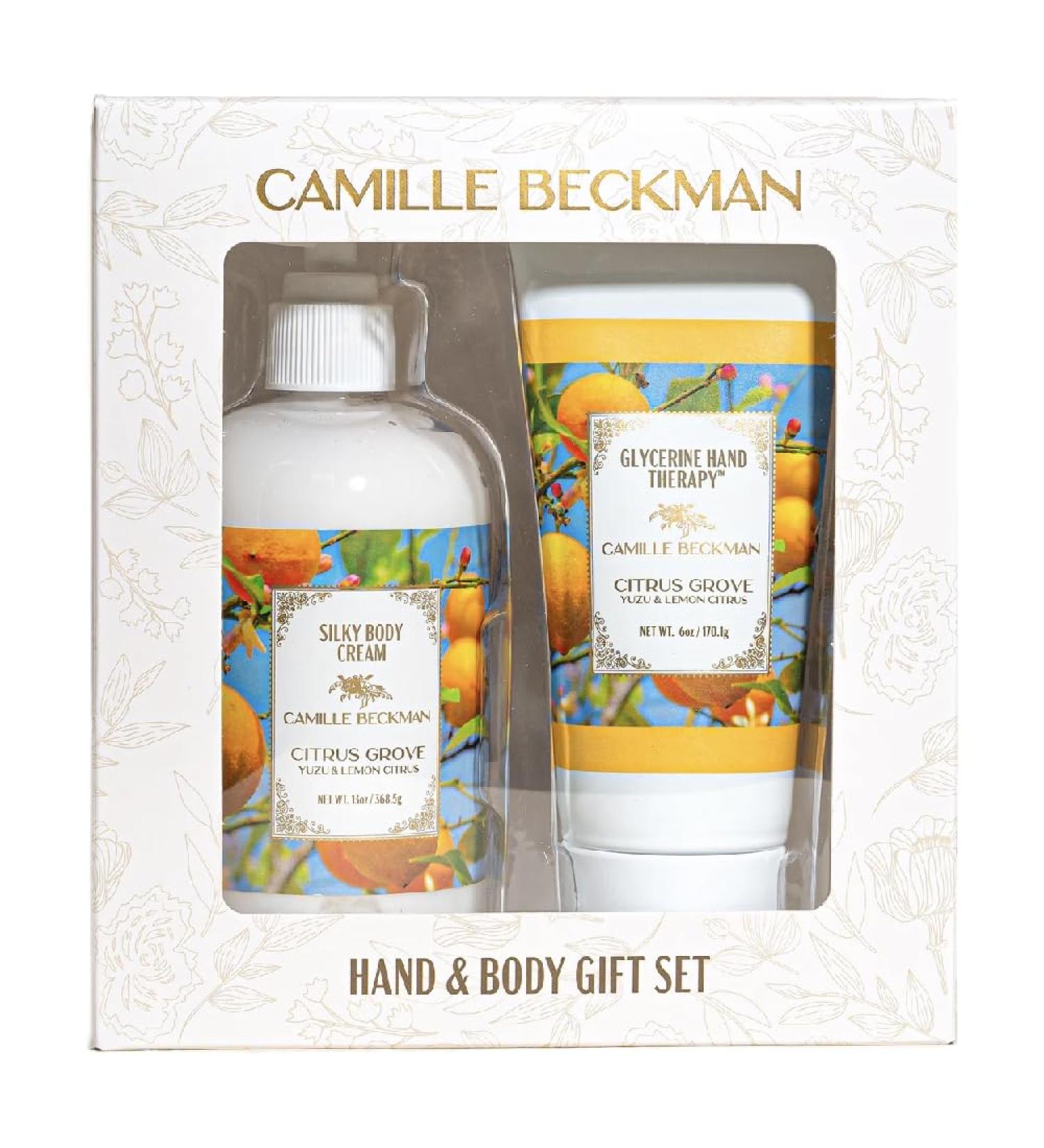 Camille Beckman Hand and Body Duet Set Silky Body and Glycerine Hand Cream Citrus Grove - Buy Online on GoSupps.com