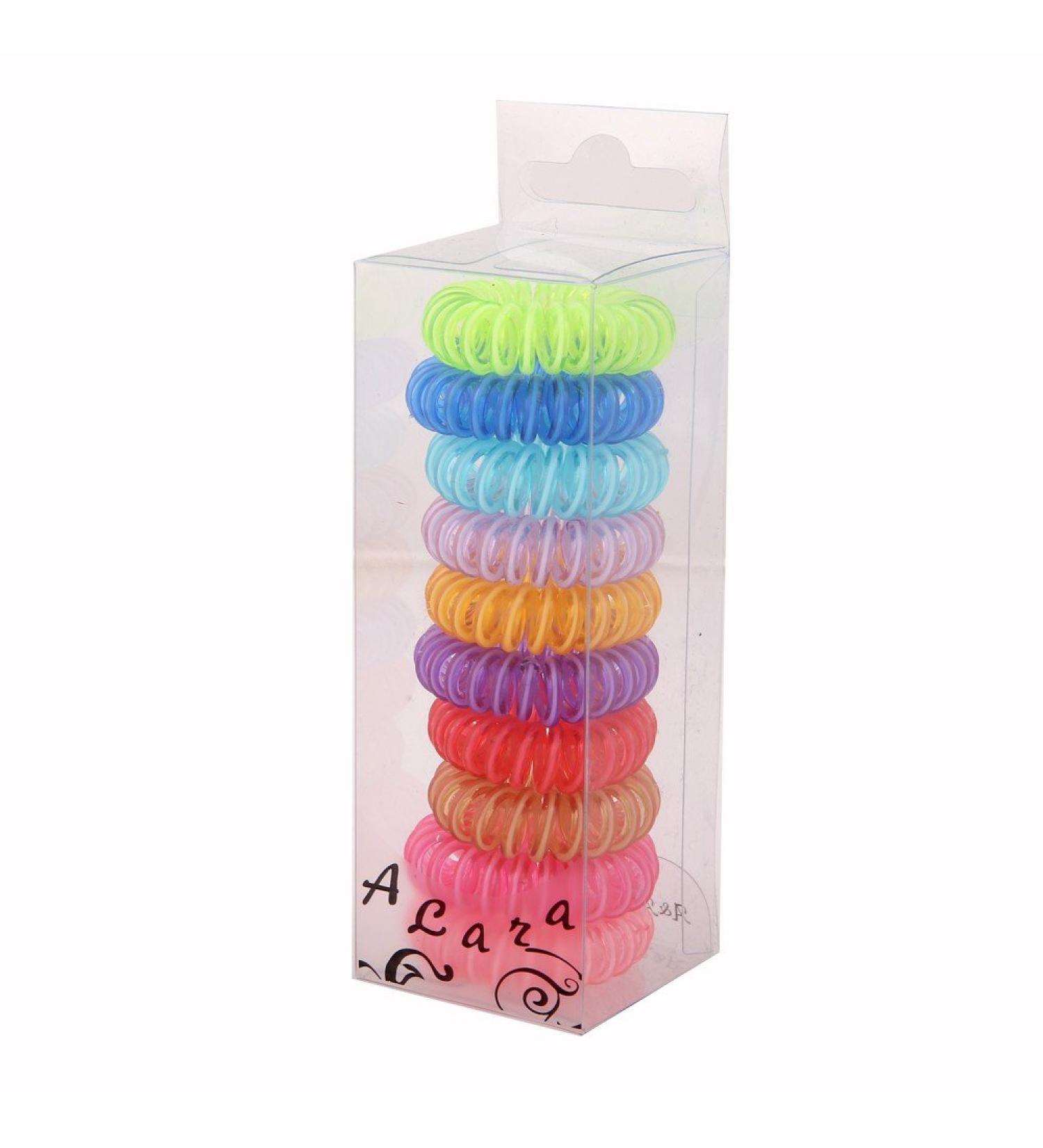 New: Hair accessories hair tie children's hair tie telephone cable colorful 10 pieces Alarabobble