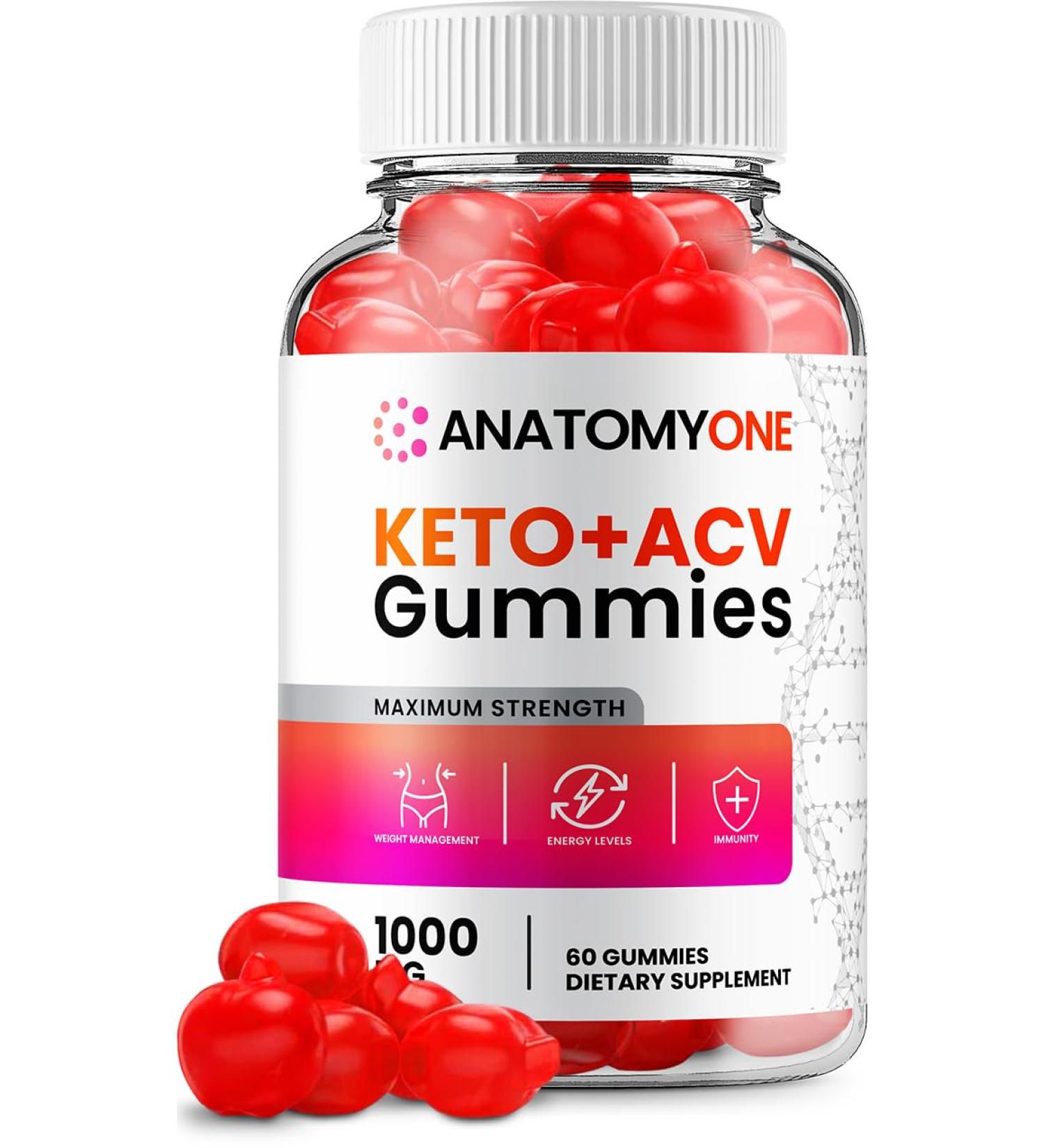 AnatomyOne ACV Gummies with B12 & Beet Root Juice - 60 Count Dietary Supplement for Men & Women - Buy Online on GoSupps.com
