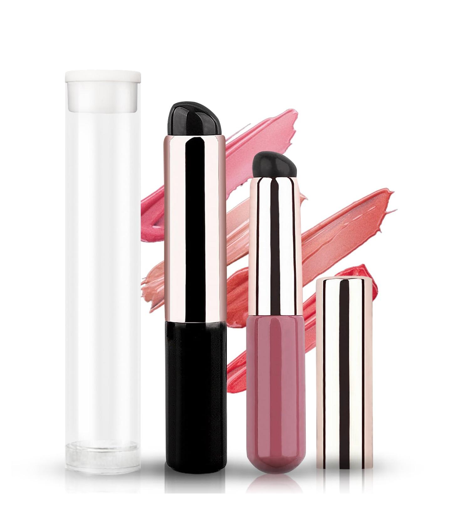 Soft Silicone Fingertips Lip Brush & Concealer Brush Set - 2PCS Multi-Functional Reusable Makeup Applicators for Lipstick Gloss Balm Masks & Eyeshadow - Buy Online on GoSupps.com