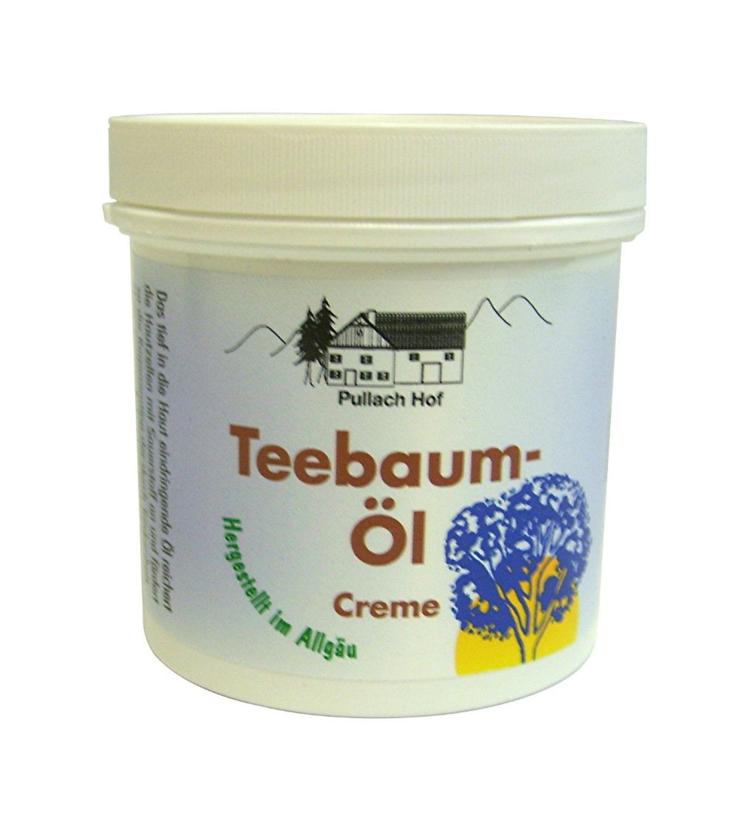 2 cans/jars of tea tree oil cream from Pullach Hof 250 ml (pack of 2)