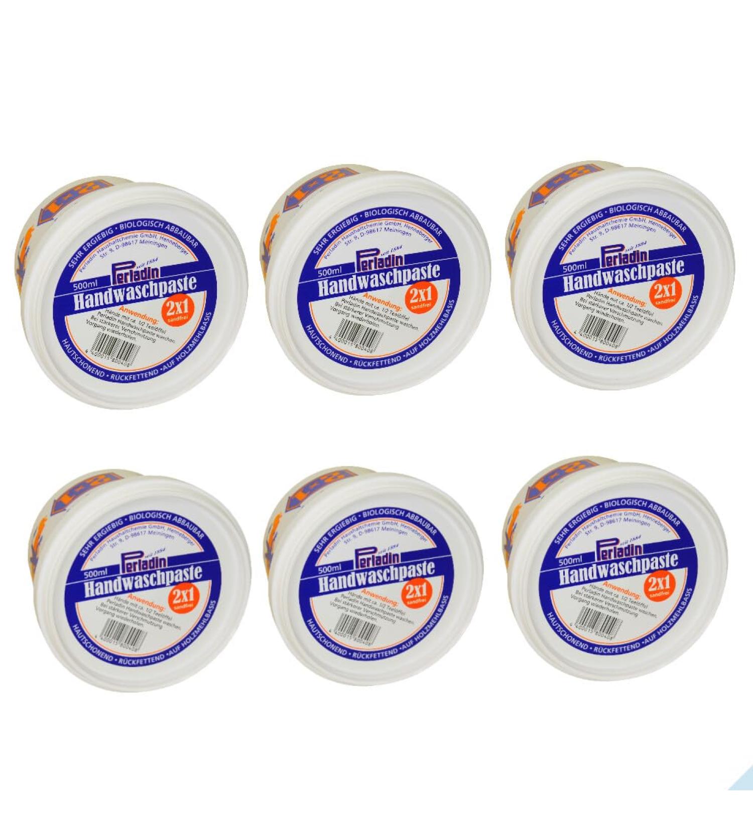 Seife und Spender Handwashing paste 500ml made with wood flour for heavy soiling (pack of 6)