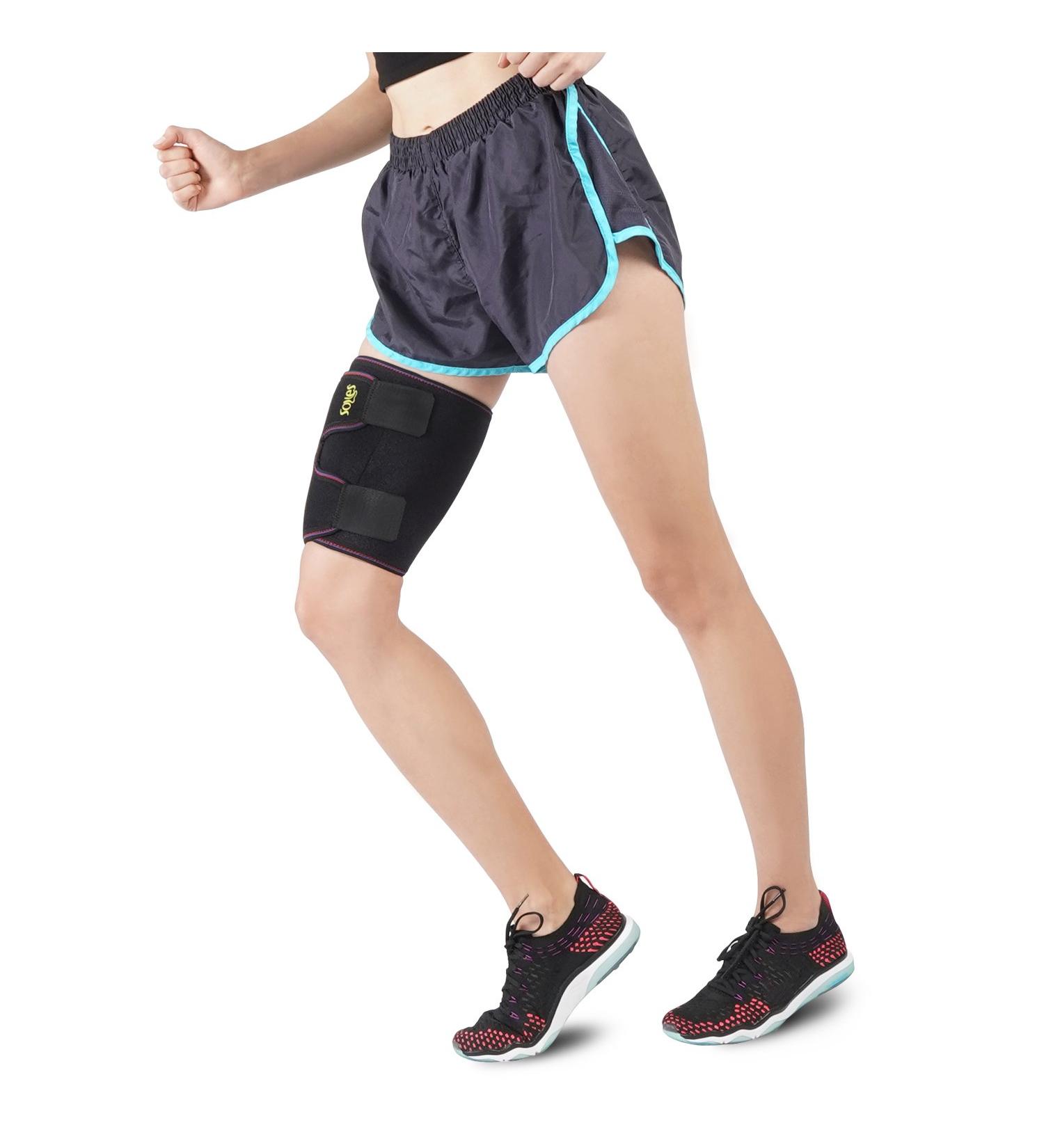 Buy Soles Thigh Support Brace & Compression Sleeve (SLS313) - Black | International Shipping Available - Buy Online on GoSupps.com