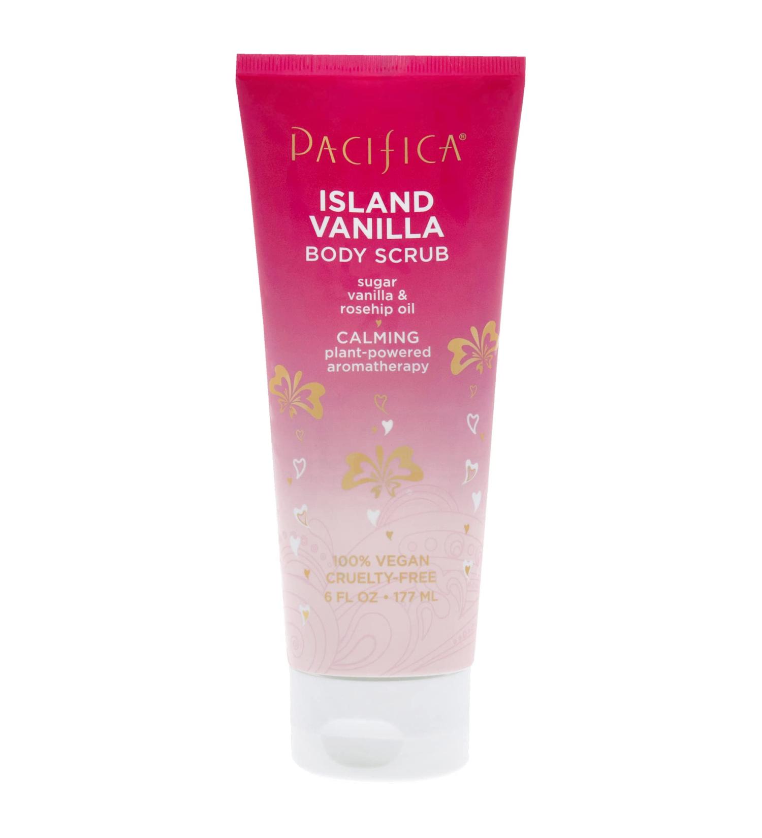Pacifica Beauty Island Vanilla Exfoliating Sugar Body Scrub - Rosehip Oil, Clean Bath & Shower Polish, Paraben-Free, Vegan & Cruelty Free, 6 Oz - Buy Online on GoSupps.com