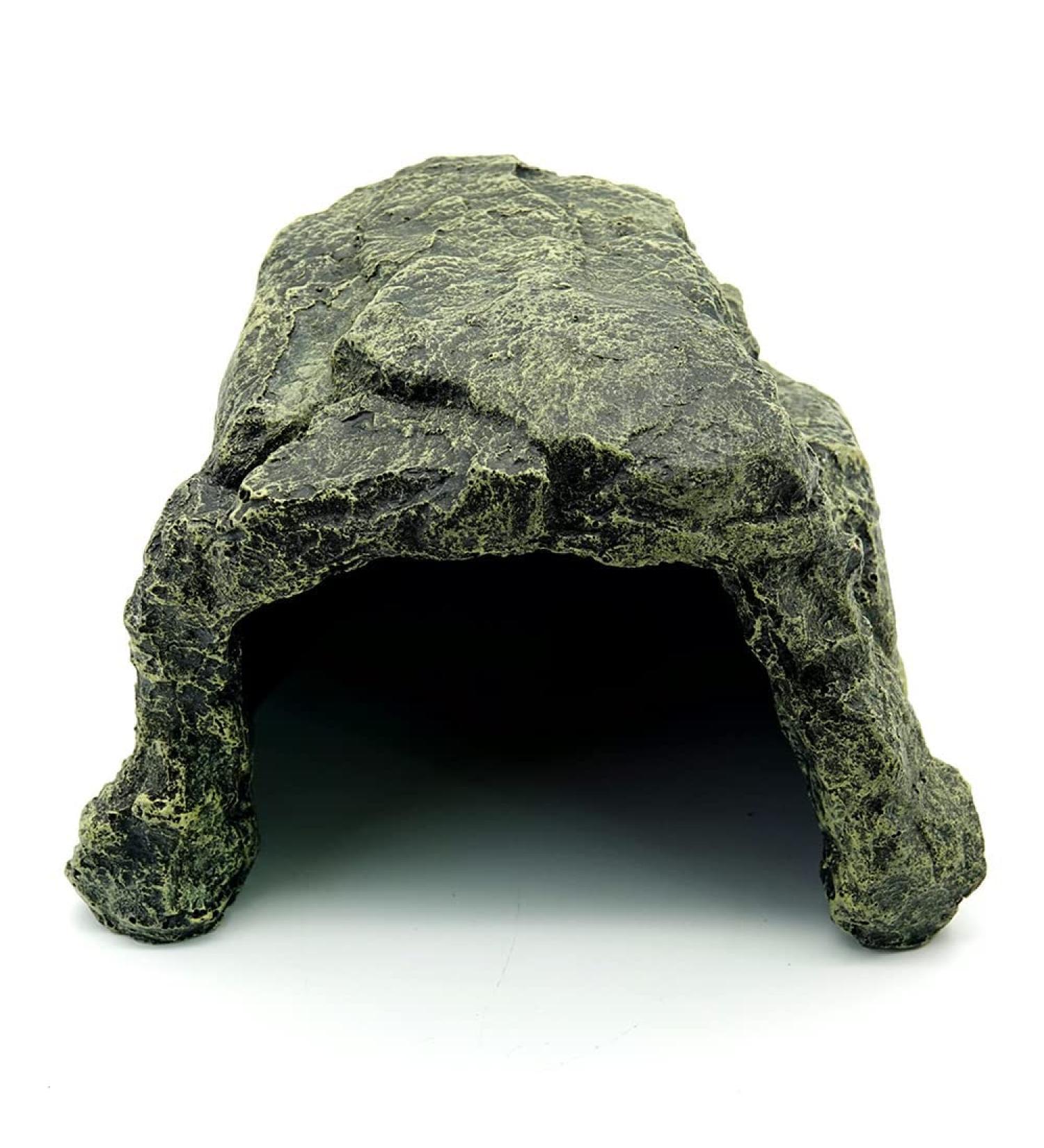 Stone Cavity Shelter for Turtles & Reptiles | Aquarium Decor for Lizards Frogs & Fish - Buy Online on GoSupps.com