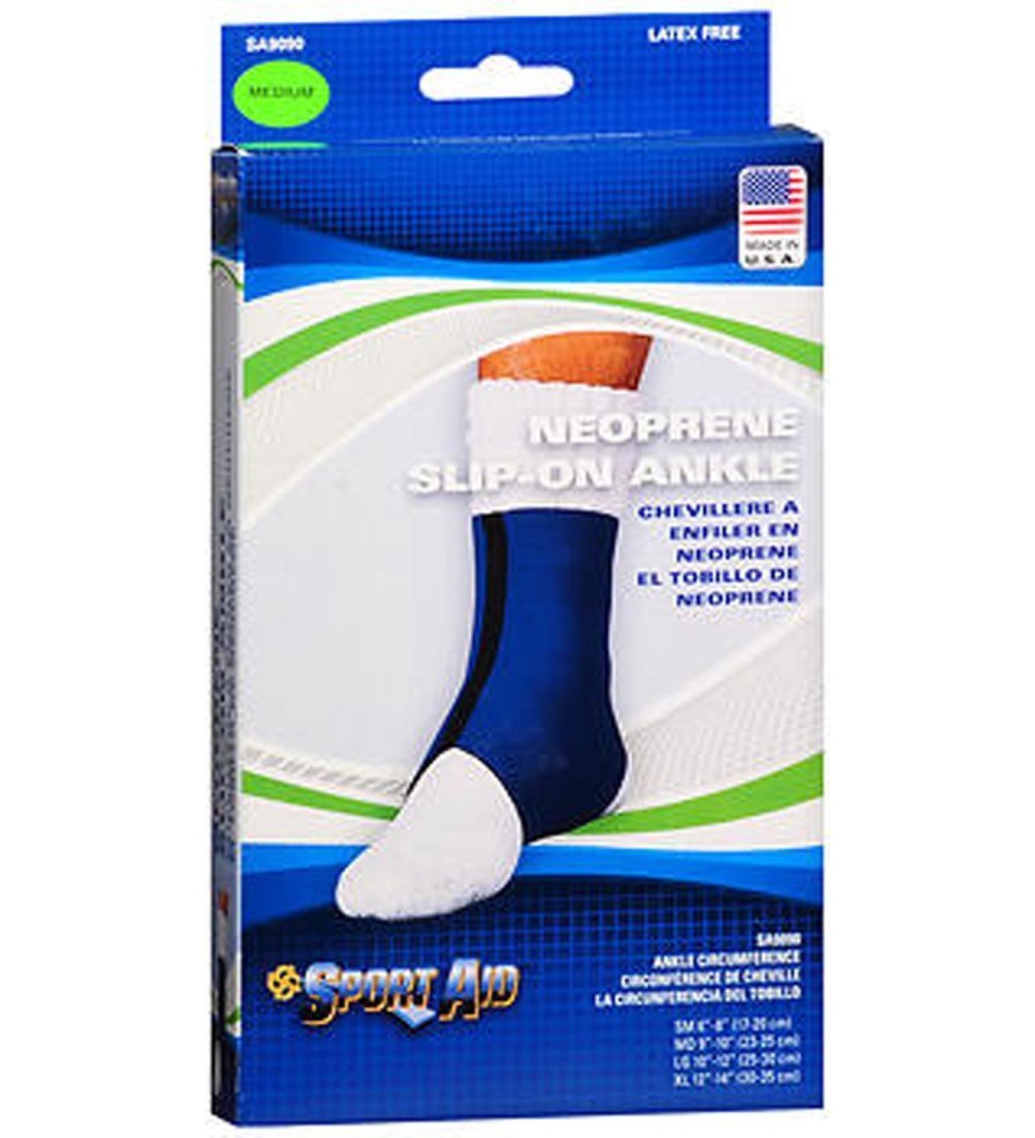 Ankle Support Sport Aid Medium Pull On Left or Right Foot (1 Each) Medium (9-10")