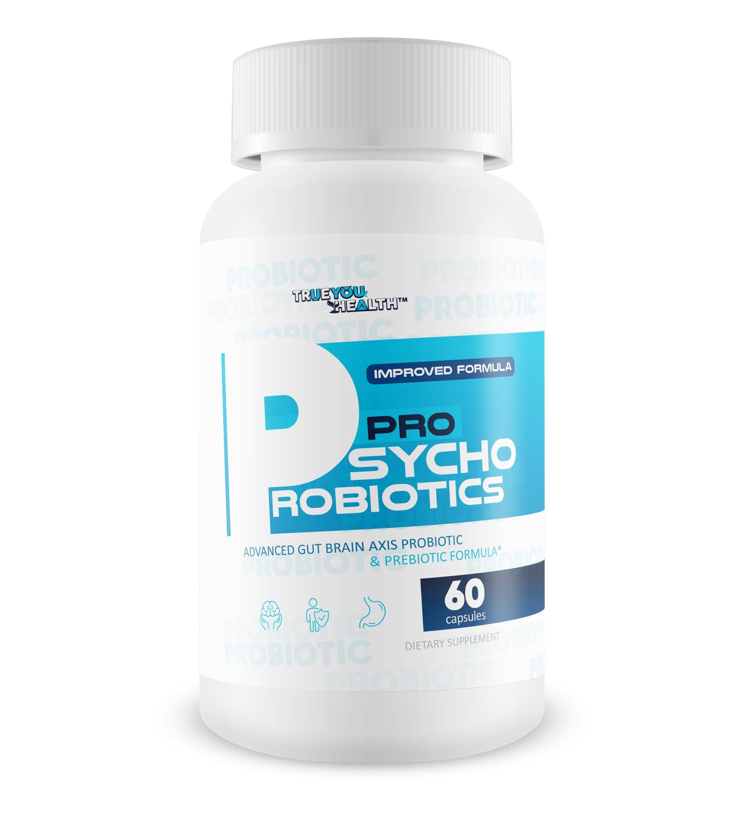 Pro Psycho Probiotics - Our Best Mood Supplement & Gut Brain Axis Supplement - Happy Brain Probiotics with Vitamin D - Happy Mood Pills for Women Men Psychobiotics Probiotic Mental Health Supplements - Buy Online on GoSupps.com