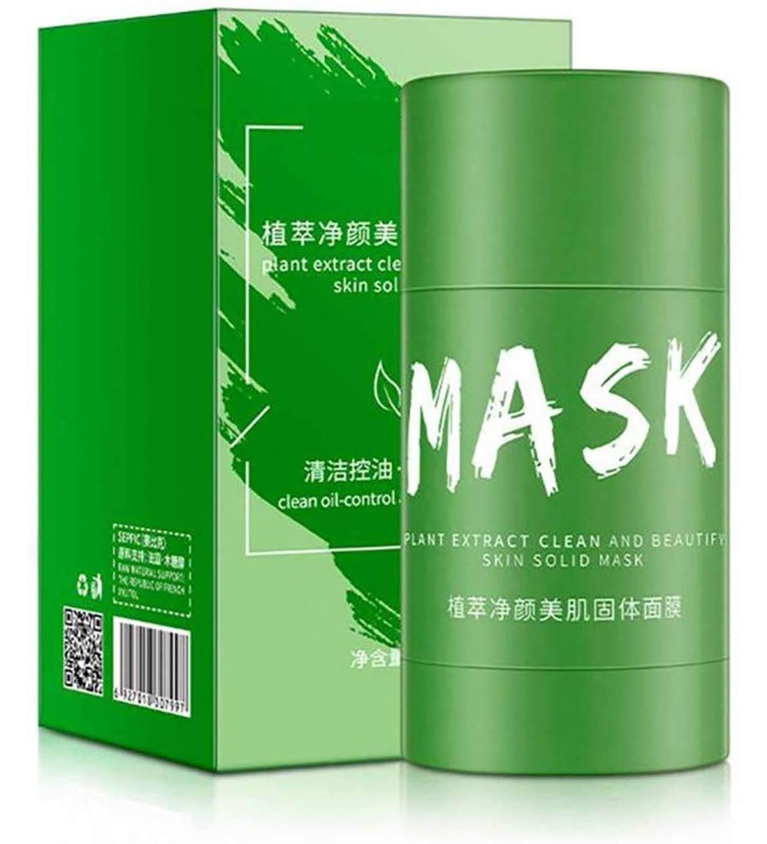 Green Tea Purifying Clay Stick Mask Moisturizes and Controls The Oil Oil Control Anti-Acne Eggplant Solid Fine Blackhead Remover Improves Texture of The Skin - Buy Online on GoSupps.com