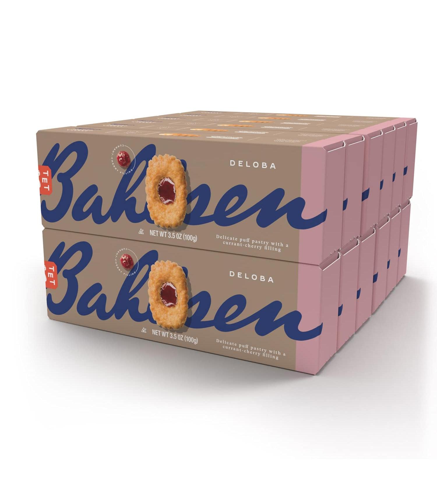 Bahlsen Deloba Red Currant Cookies - 12 Boxes of Sweet & Buttery Puff Pastries with Crispy Layers - 3.5 oz Each - Buy Online on GoSupps.com
