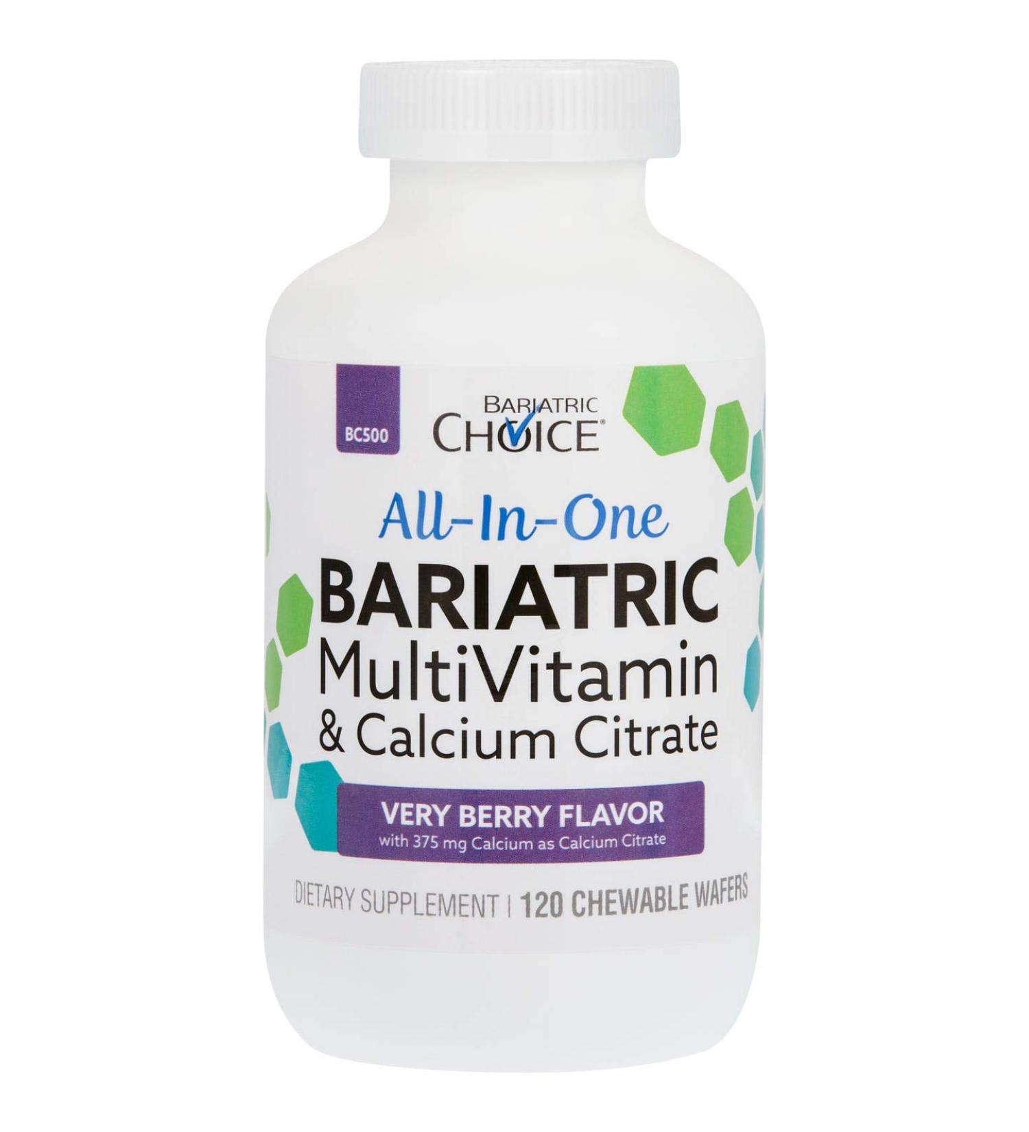 Bariatric Choice All-in-One MultiVitamin with 375mg Calcium Citrate - Very Berry (120ct) - Buy Online on GoSupps.com
