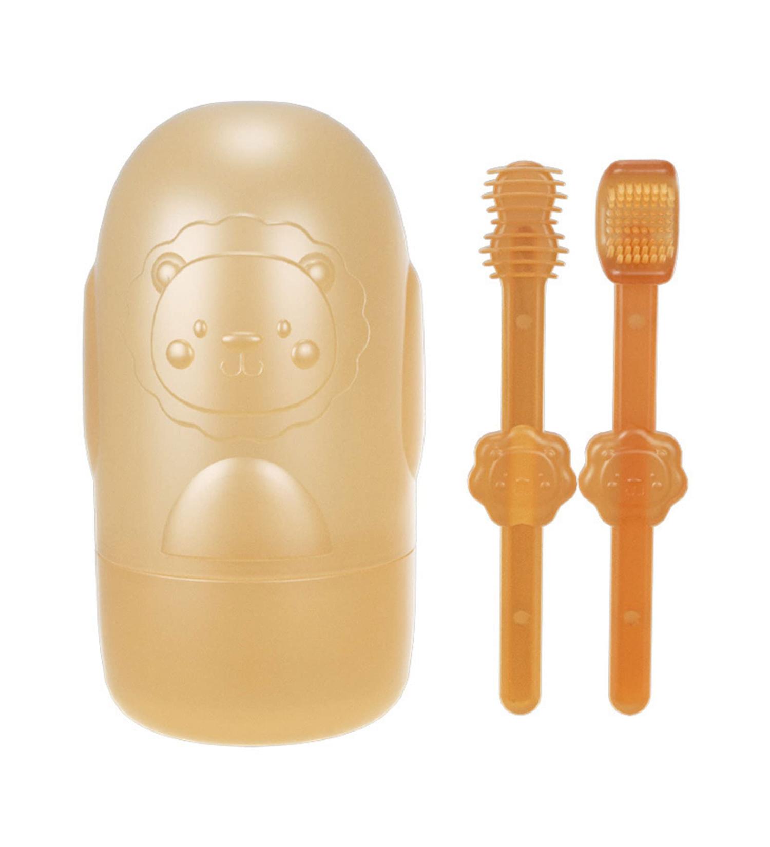 Buy Baby Toothbrushes for Infants & Toddlers | First Toothbrush Set with Tongue Brush & Dust Protection - Perfect Gift for Children - Buy Online on GoSupps.com