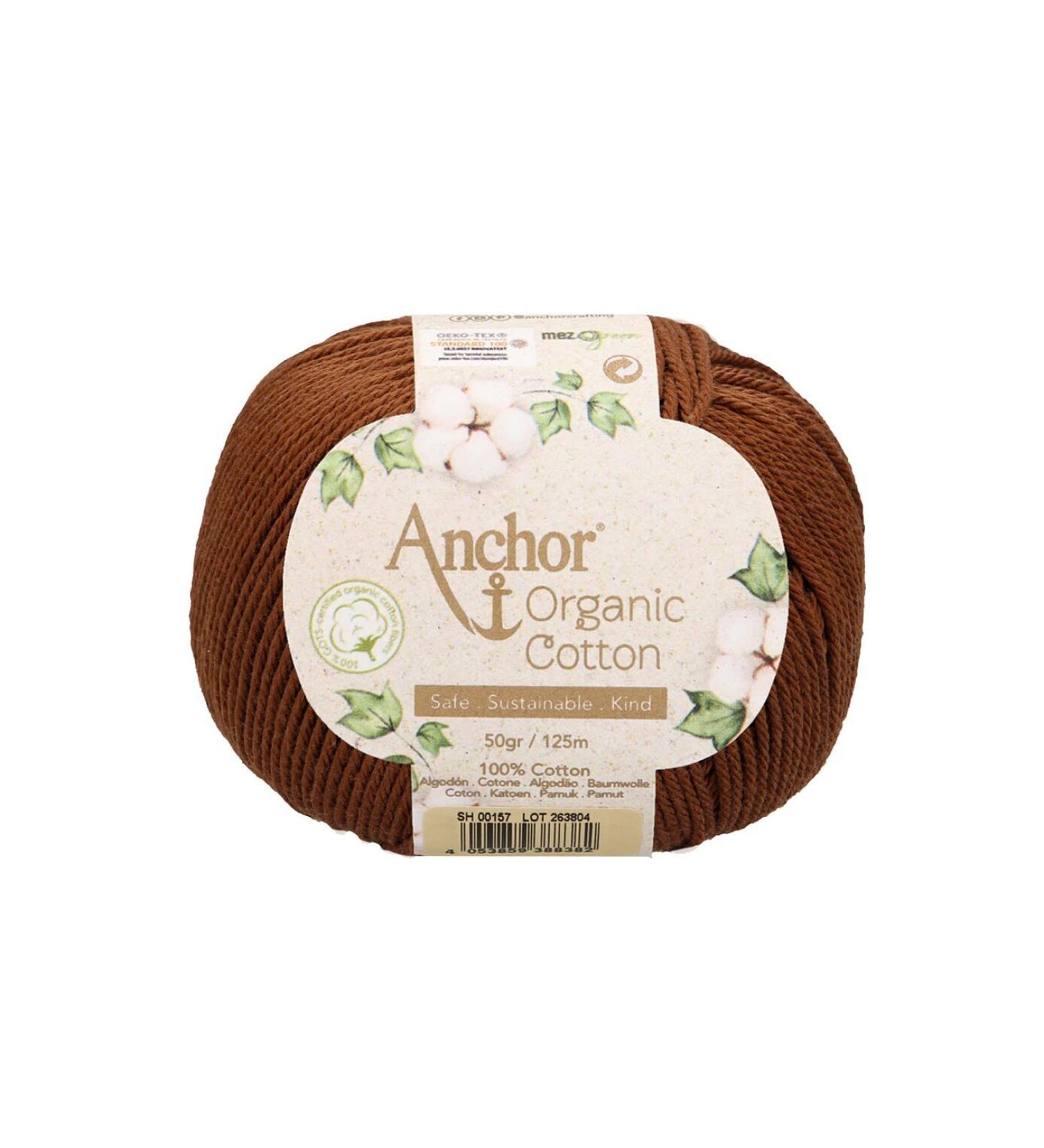 Anchor Organic Cotton 4-Ply Approx. 125 m 00157 Chestnut 50 g