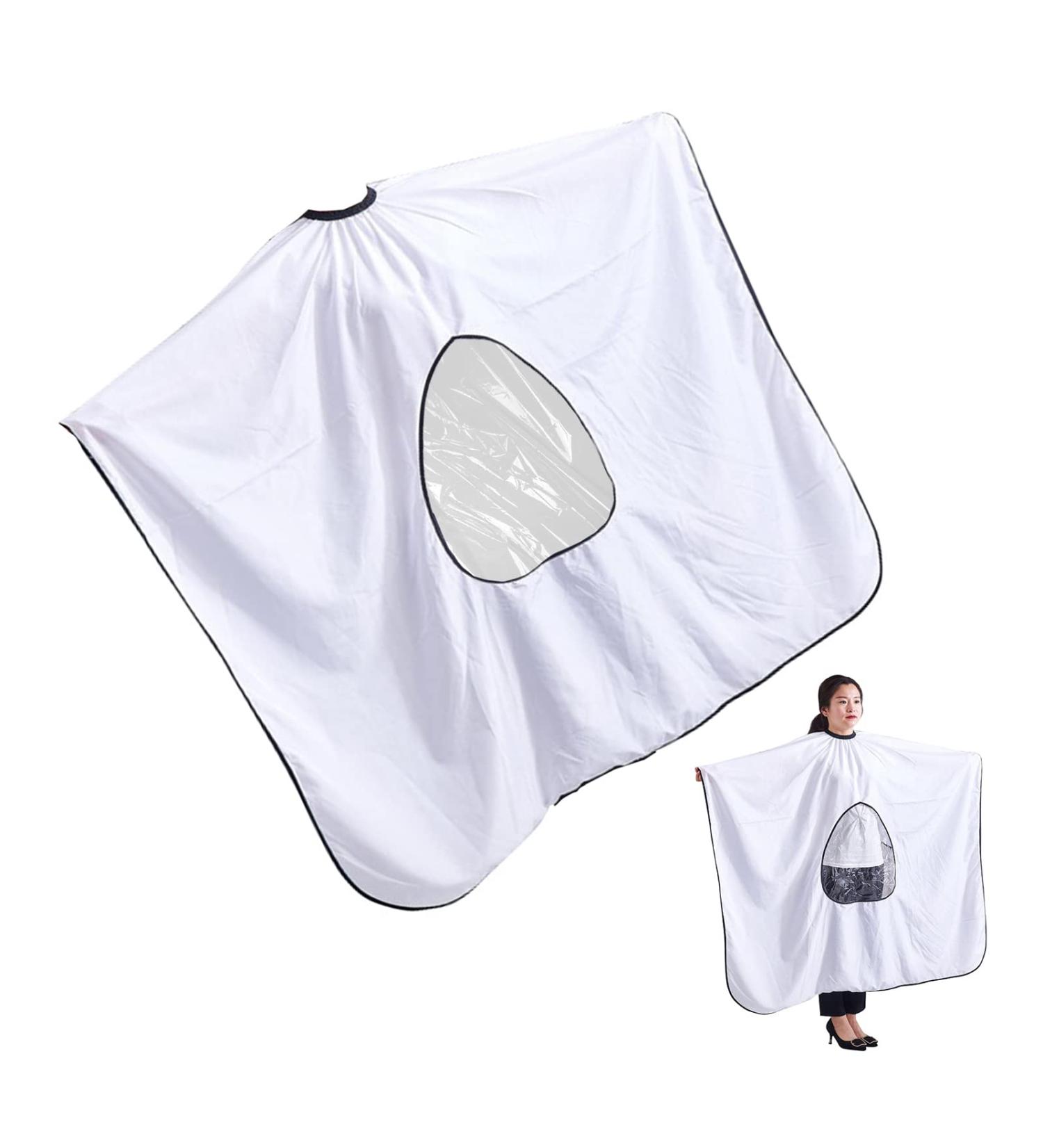 Professional Hair Cutting Gown Cape for Men & Women - Salon Barber Cape with Viewing Window & Snap Closure | International Shipping Available - Buy Online on GoSupps.com