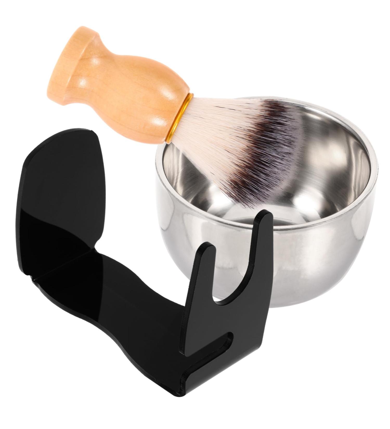 Minkissy Razor Brush Set for Men Hair Razor Soap Cream Bowl & Holder Perfect Shaving Solution for Beard Care - Buy Online on GoSupps.com