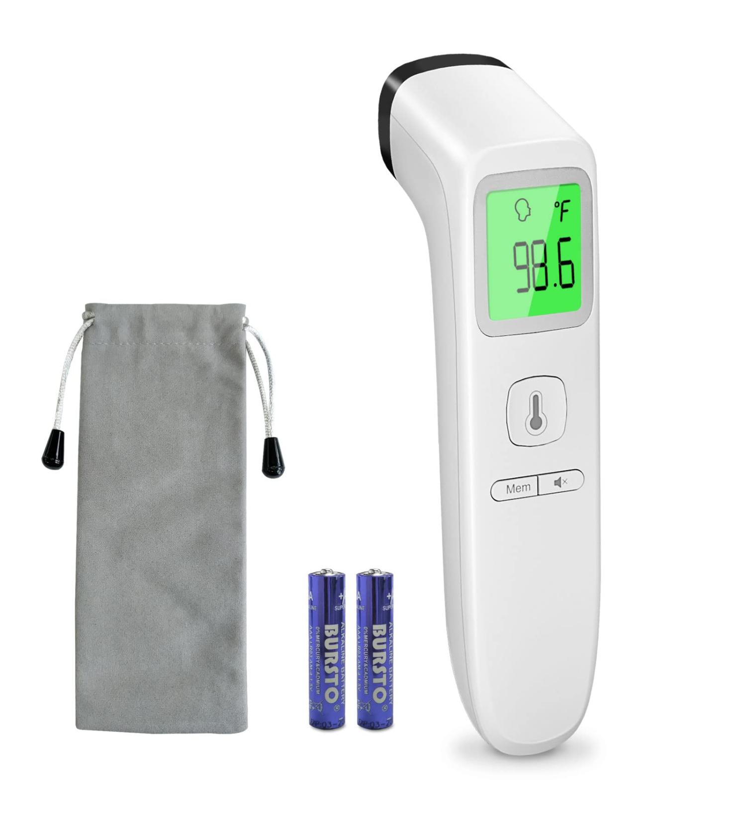 Non-Contact Forehead Thermometer - Fast & Accurate Infrared Baby & Adult Thermometer with Fever Alarm | Digital Memory Function - Buy Online on GoSupps.com