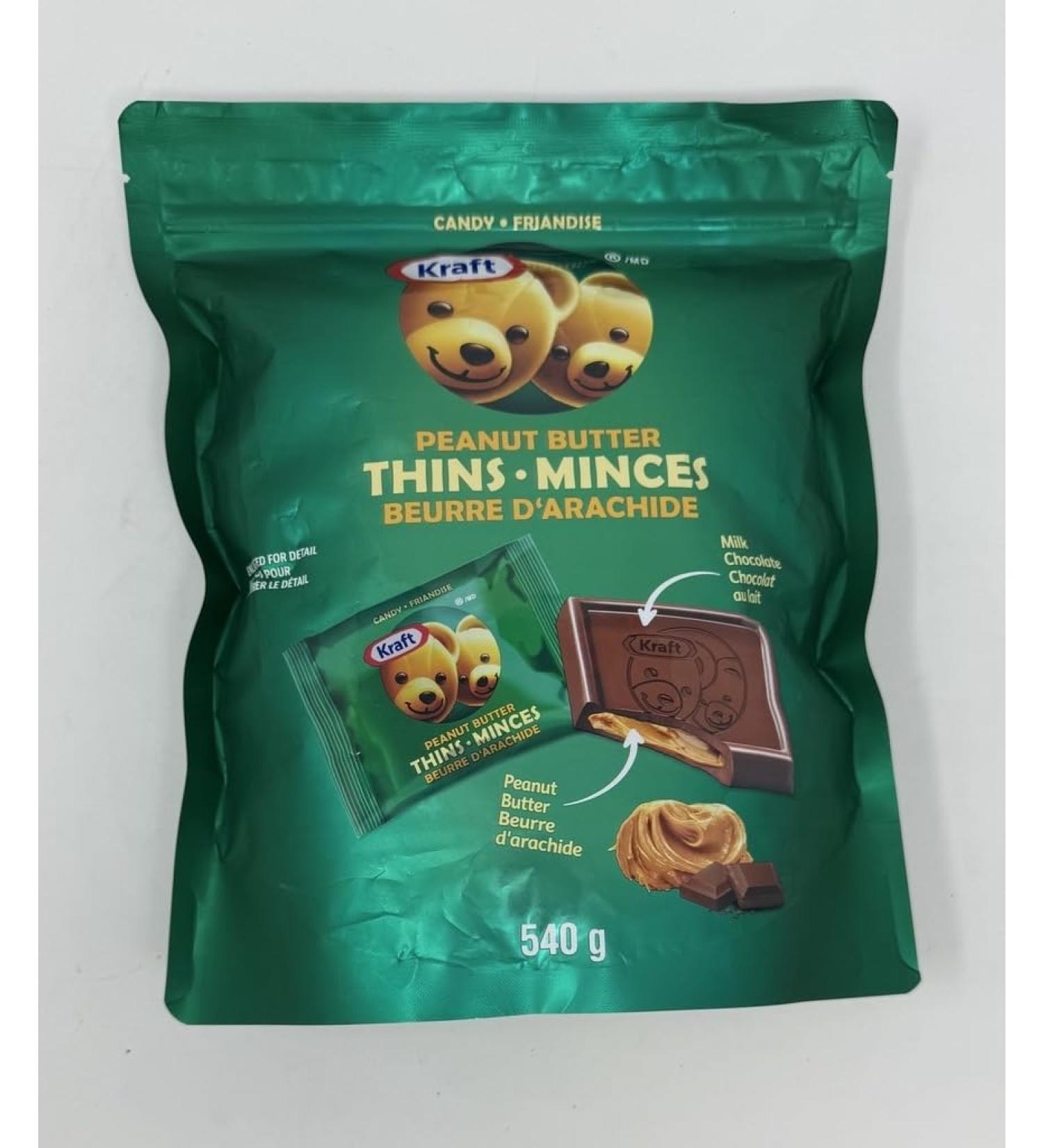 Milk Chocolate Peanut Butter Thins Compatible with Kraft 540g