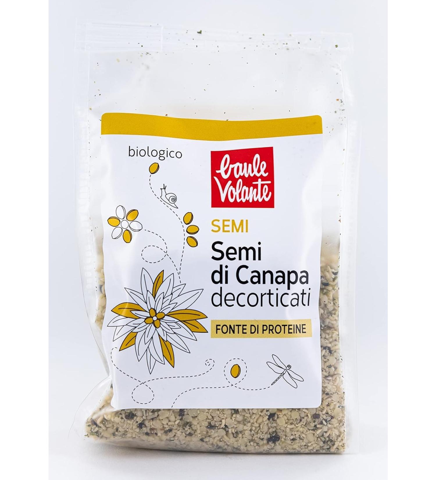 Bio To Bio srl Baule Volante Corted hemp seeds Organic hemp seeds rich in proteins and fiber ideal for salads and soups 200 g