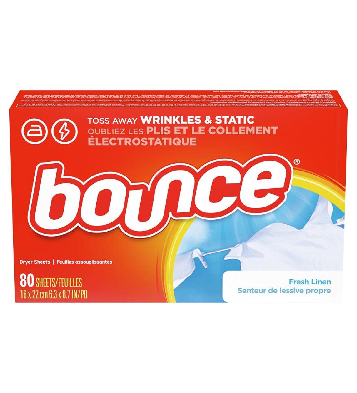Bounce Dryer Sheets - Fresh Linen Scent - 80 Count - Buy Online on GoSupps.com