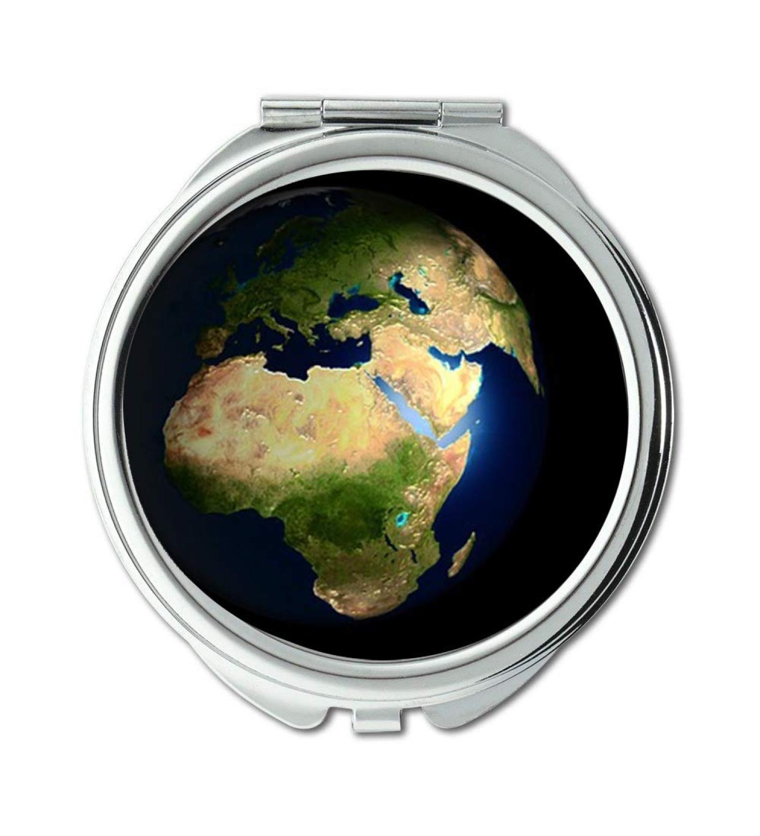 YENDOSTEEN Mirror flat earth makeup mirror Earth Globe World Planet Universe Continents makeup mirrors pocket mirror portable mirror - Buy Online on GoSupps.com