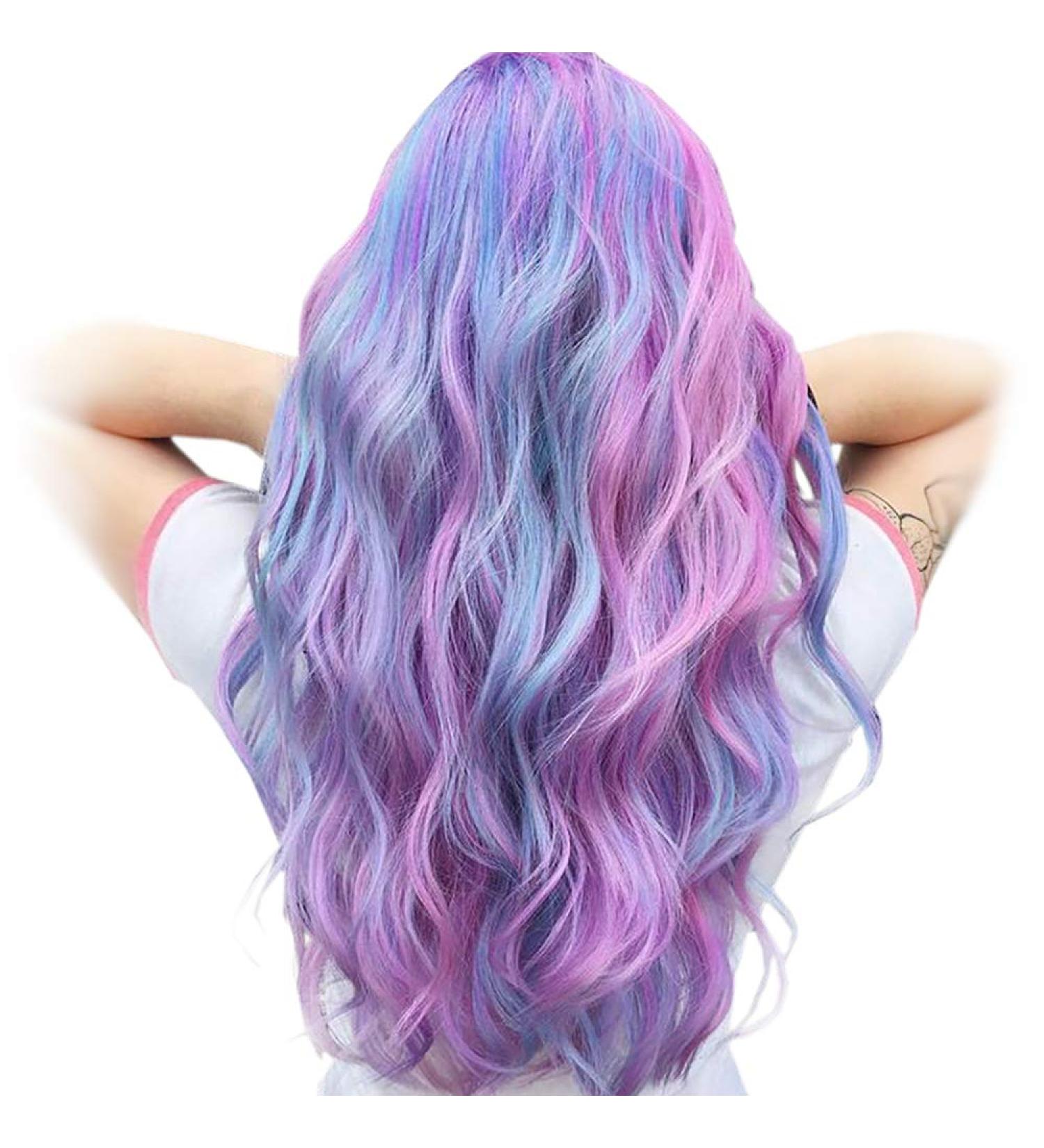 St-Fantasy Purple Ombre Pink Women Wigs - Long Layered Art Hair for Cosplay & Costume Parties #g436 - Buy Online on GoSupps.com