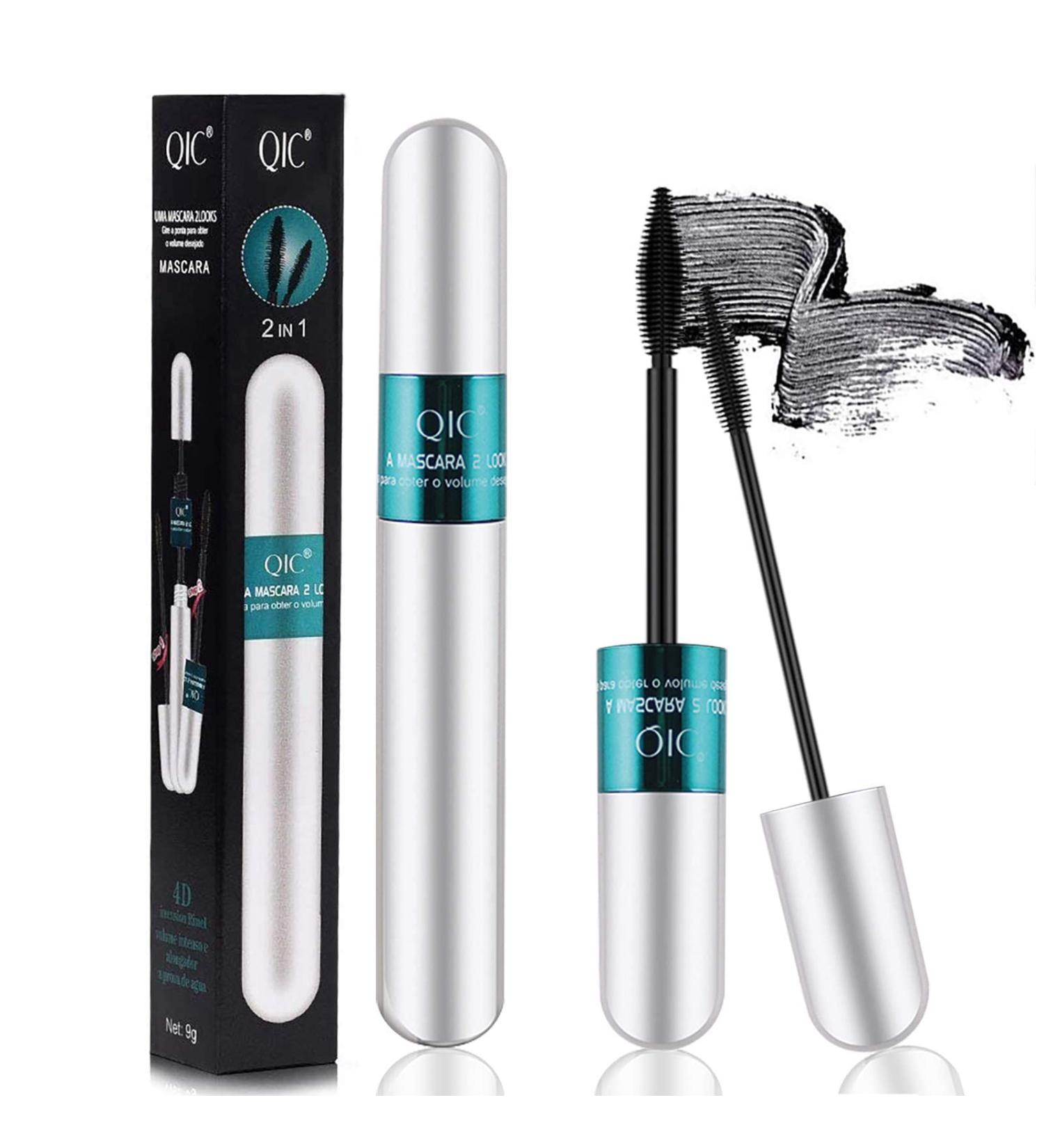 Lash Cosmetics Mascara Extension Fiber Lash Cosmetics Mascara 4d Silk Fiber Lash Mascara 2 In 1 Mascara for Natural Lengthening and Thickening Effect (3PCS)