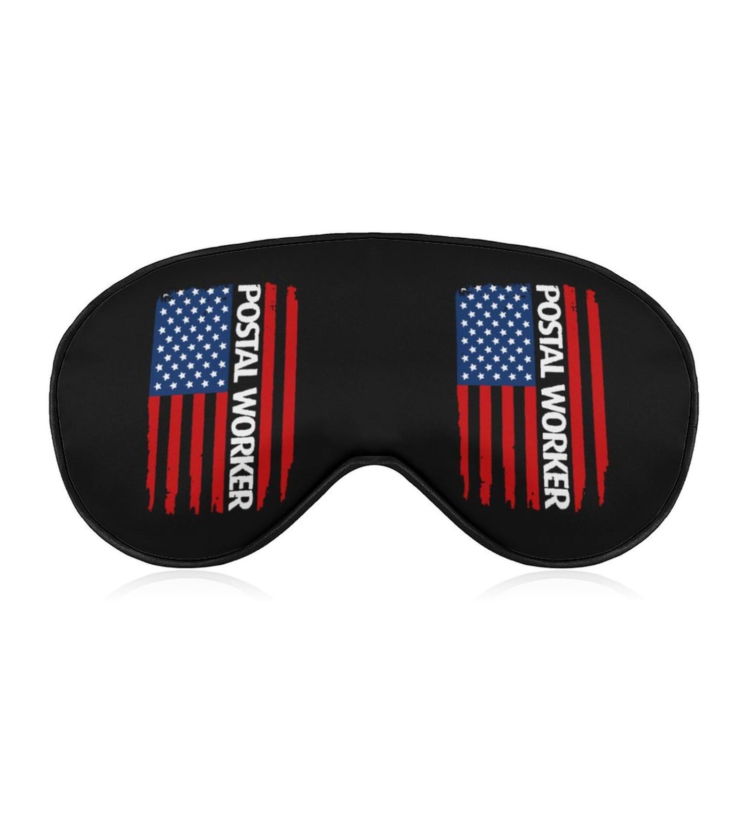 U.S. Postal Worker Flag Sleep Mask - Adjustable Strap, Blocks Light for Nighttime Travel and Nap - Men & Women - Buy Online on GoSupps.com