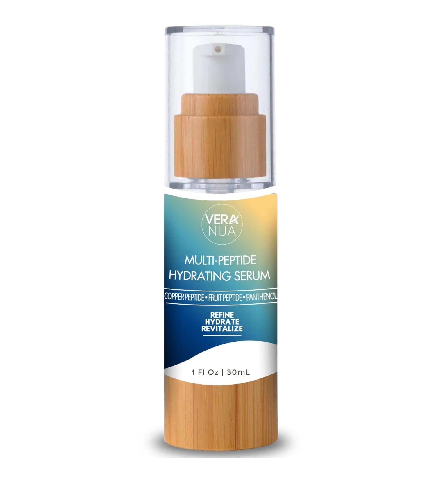 Copper Peptide Hydration Face Serum With GHK-Cu Panthenol Fig Enzyme & Hydrolyzed Fruit Protein | Firming Hydrating & Radiance Boosting For All Skin Types | Improves Texture & Radiance (1 fl oz) - Buy Online on GoSupps.com